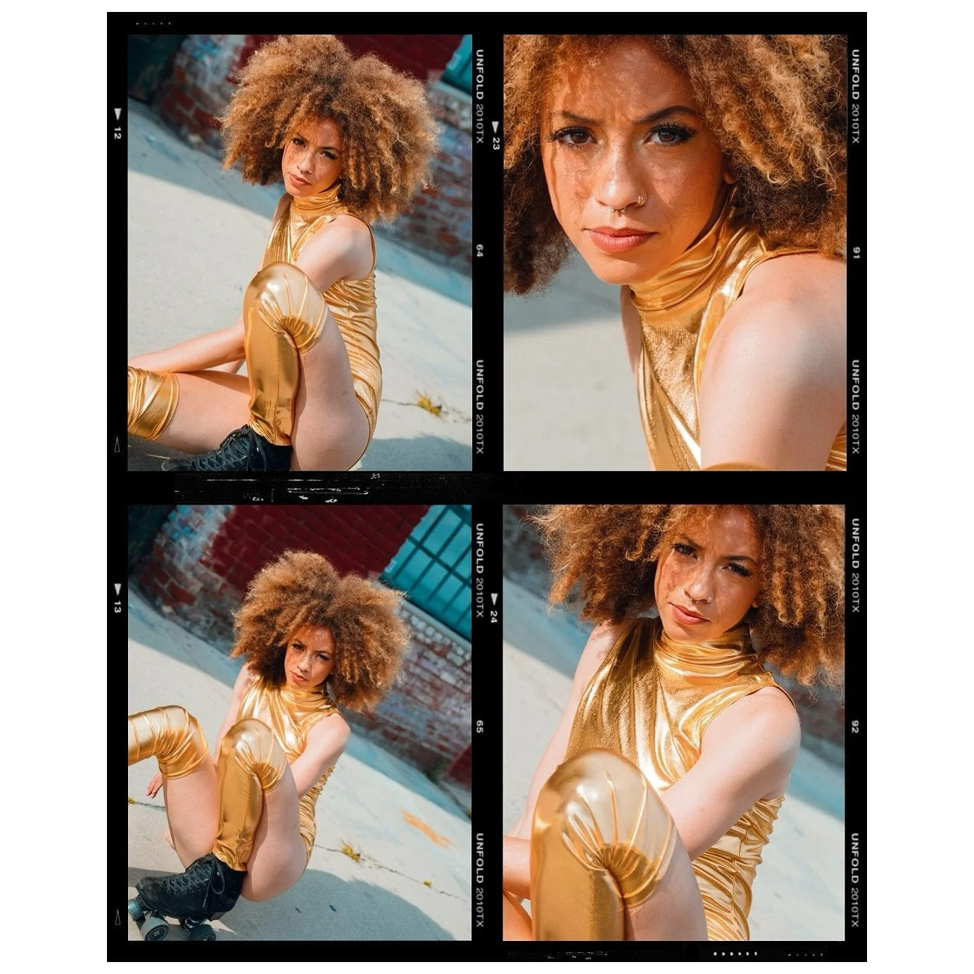 Rollerskater girl in gold starring @chy_mellow 
Camera 📸 @hunkelswede agency @minellimanagement 
Mua @makeuplooksbymanda 

Chy is one of those models I just love shooting with , and we have so much fun always, it doesn&rsquo;t feel like we are out s
