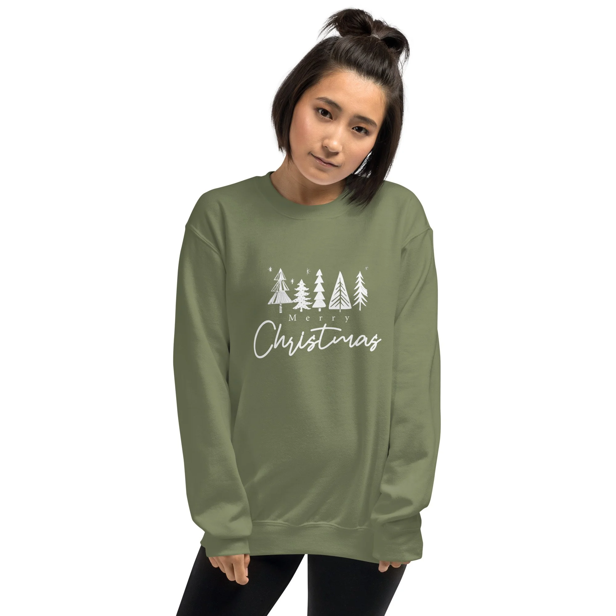 unisex-crew-neck-sweatshirt-military-green-front-654878292636e.jpg