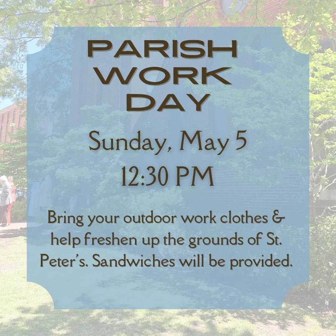 All help is appreciated as we work together to care for our church grounds this upcoming Sunday!