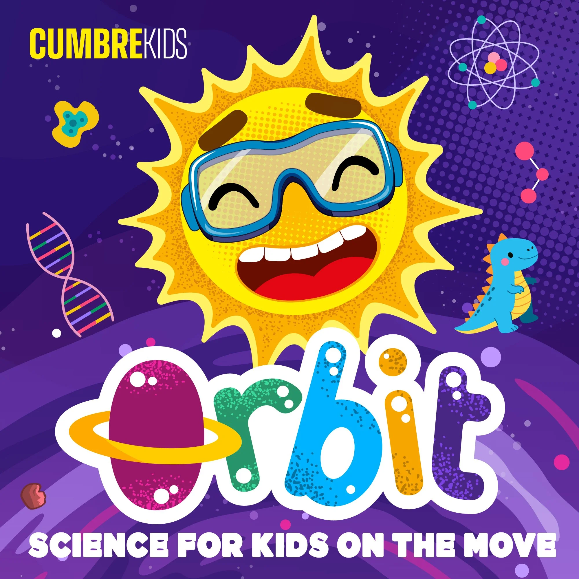 Logo of hit kids podcast, Orbit: Science for kids on the move!