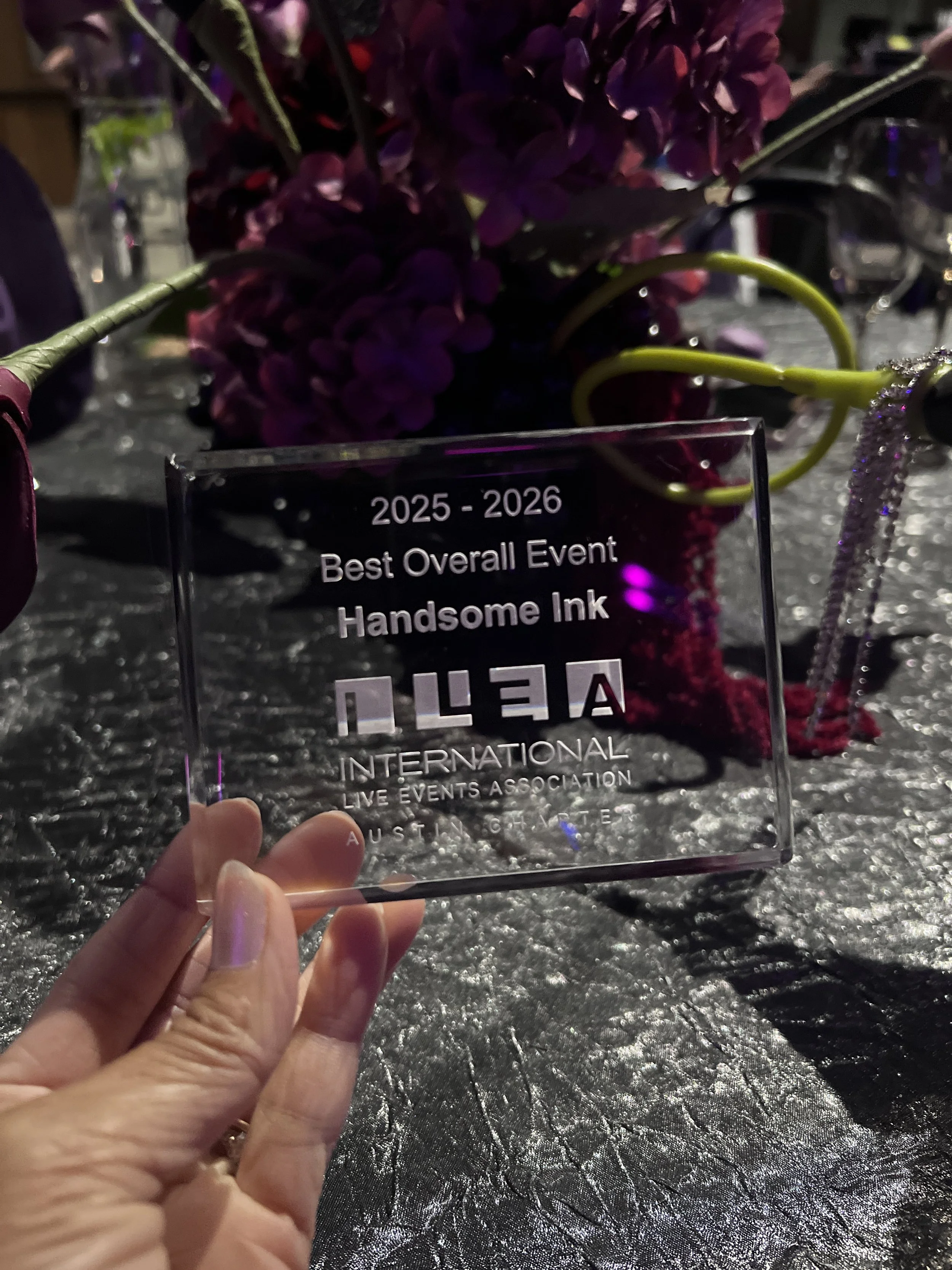 Handsome Ink Wins a 'Best Event' award at ILEA Austin Awards