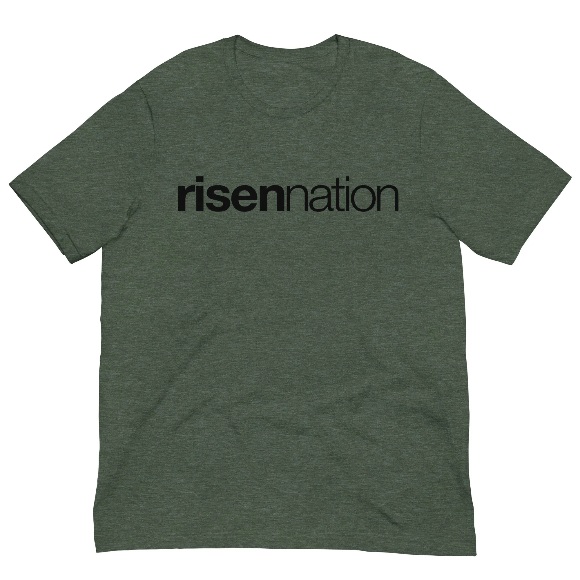 unisex-staple-t-shirt-heather-forest-front-68838918bc048.jpg
