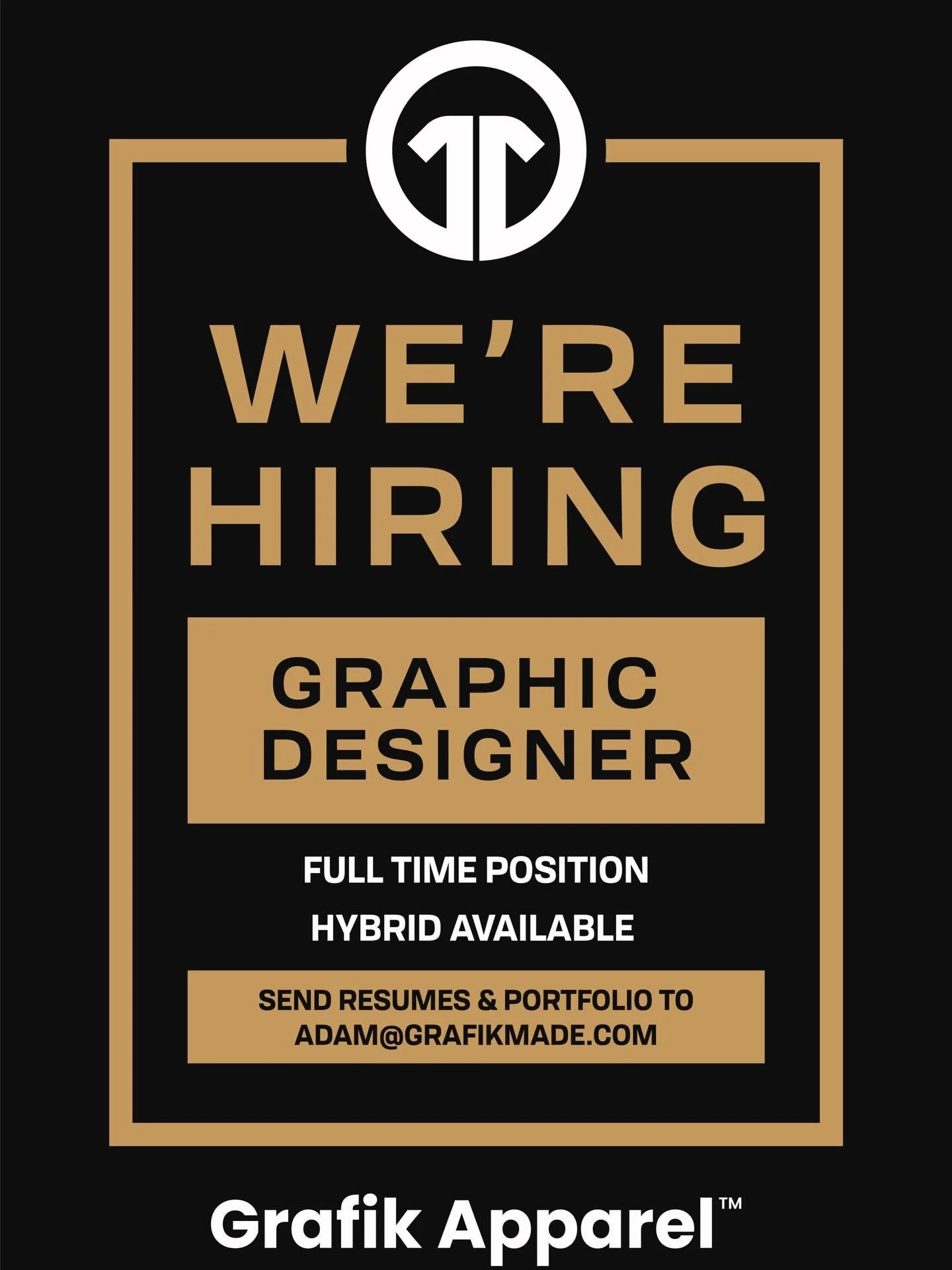 We&rsquo;re hiring a graphic designer to join our team. Please email resume and portfolio to adam@grafikmade.com.
