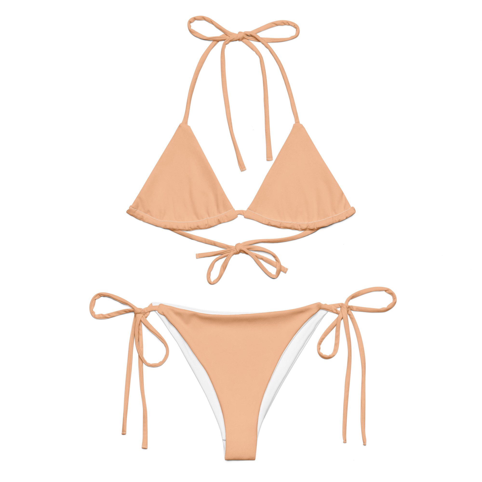 RRP Formula String Weave Bikini in Peach.
