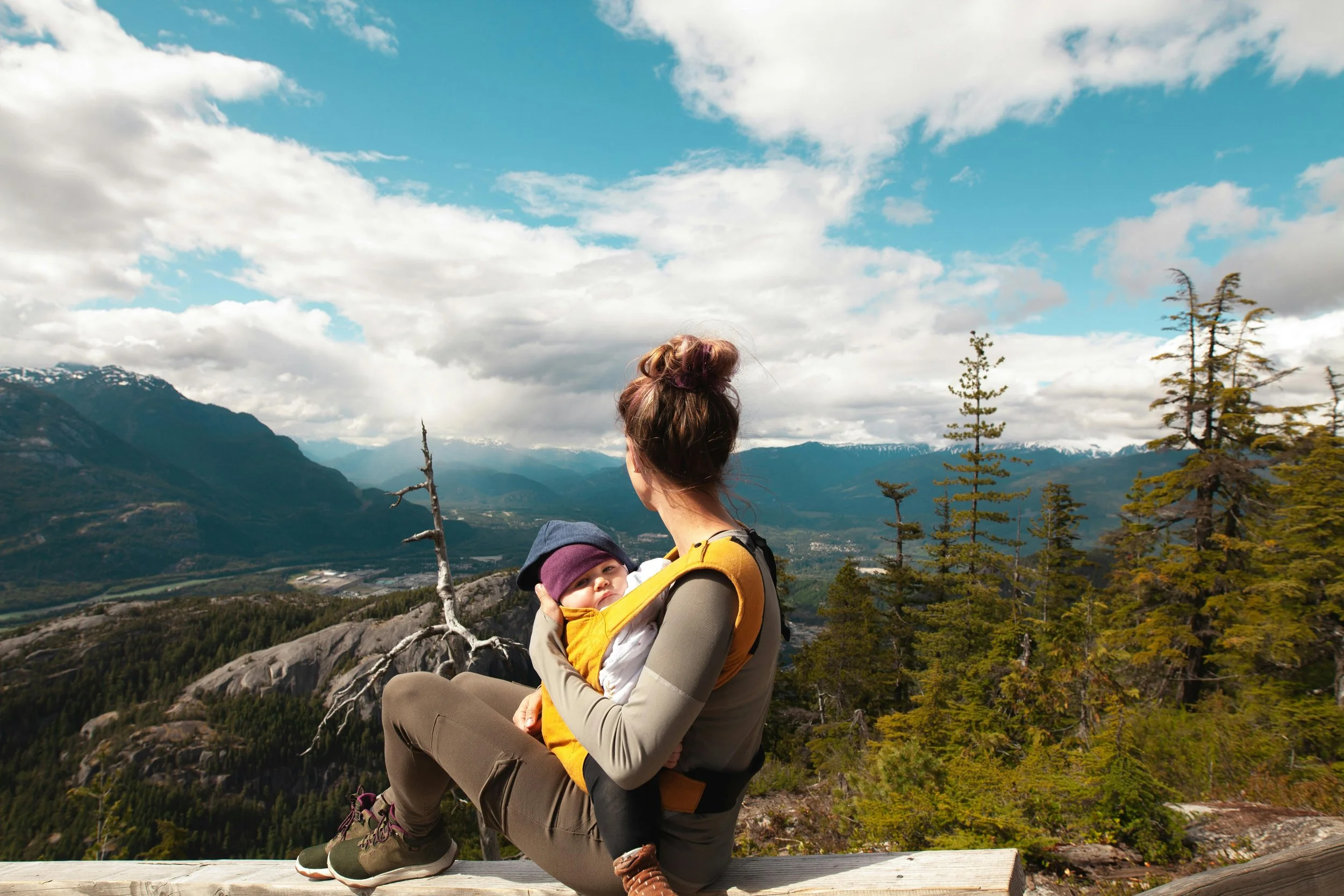 Mother and Baby hiking