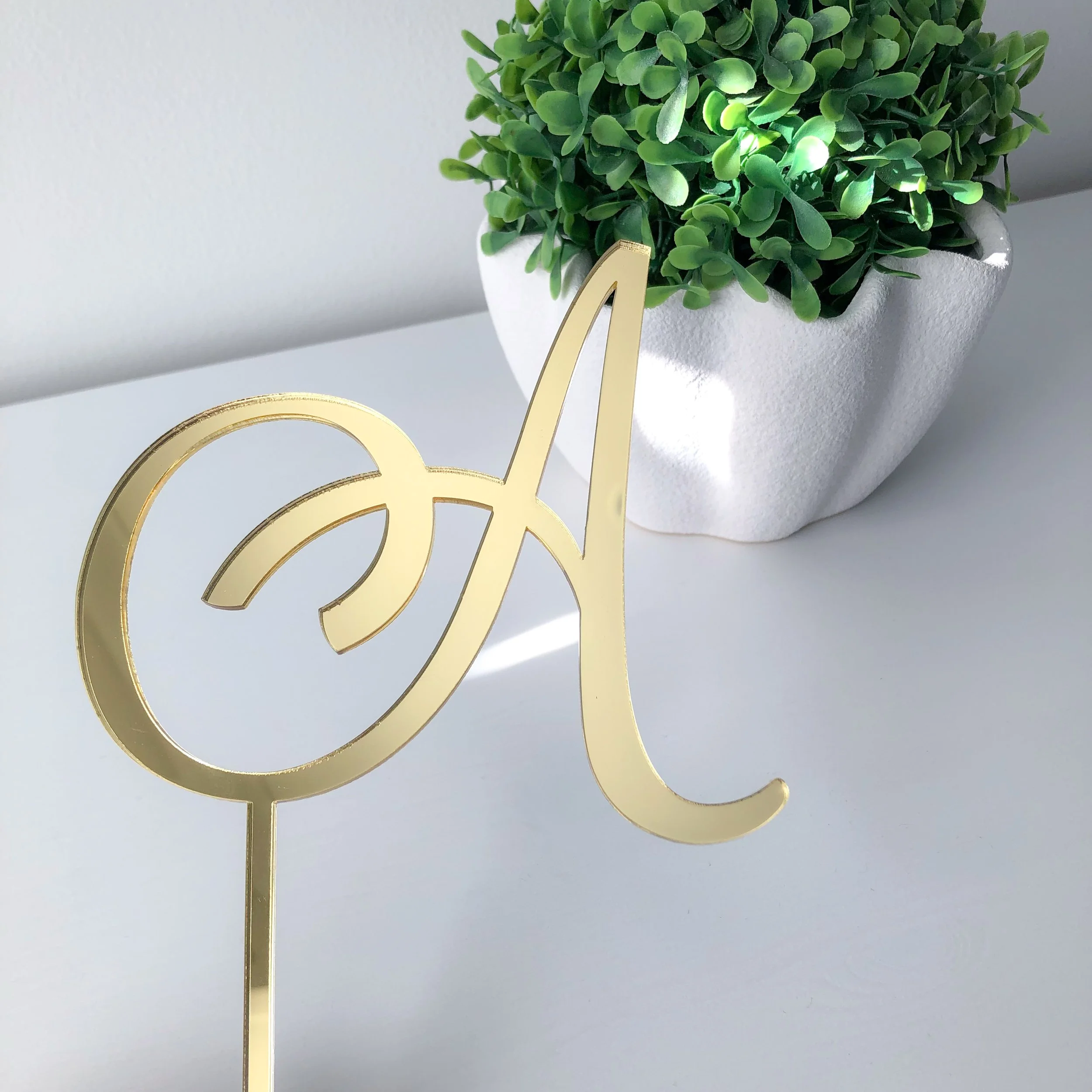 Initial Cake Topper