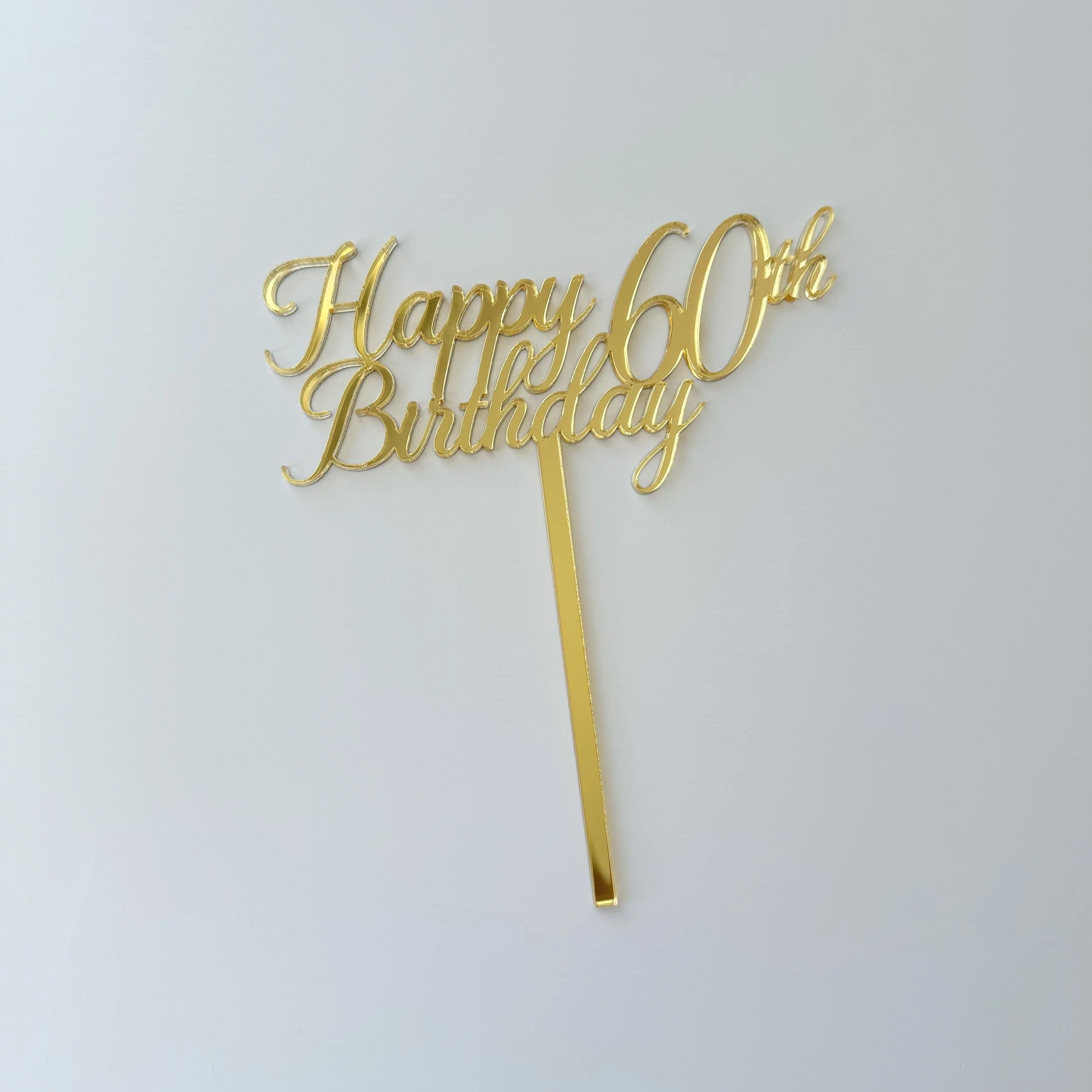 Happy 60th Birthday Cake Topper