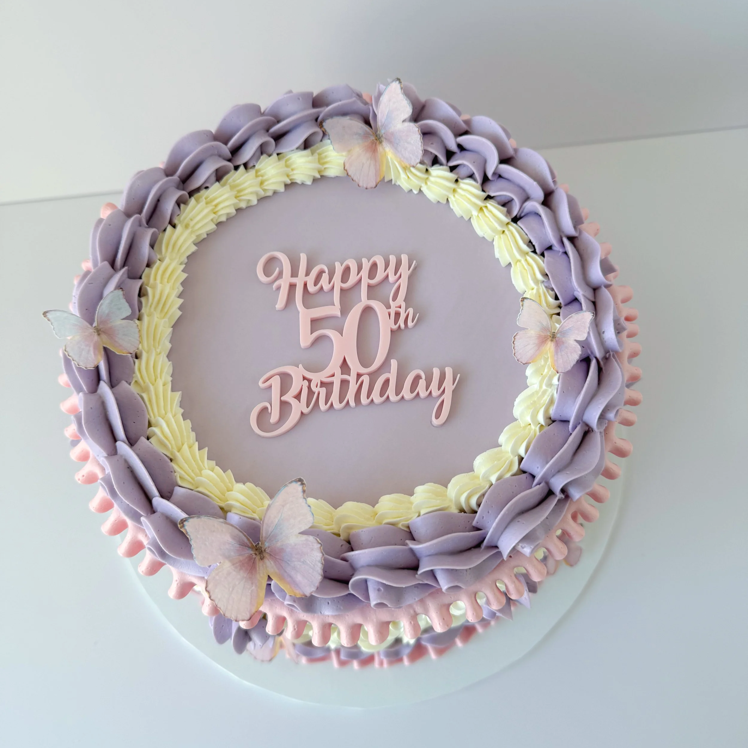 Happy 50th Birthday Cake Plaque