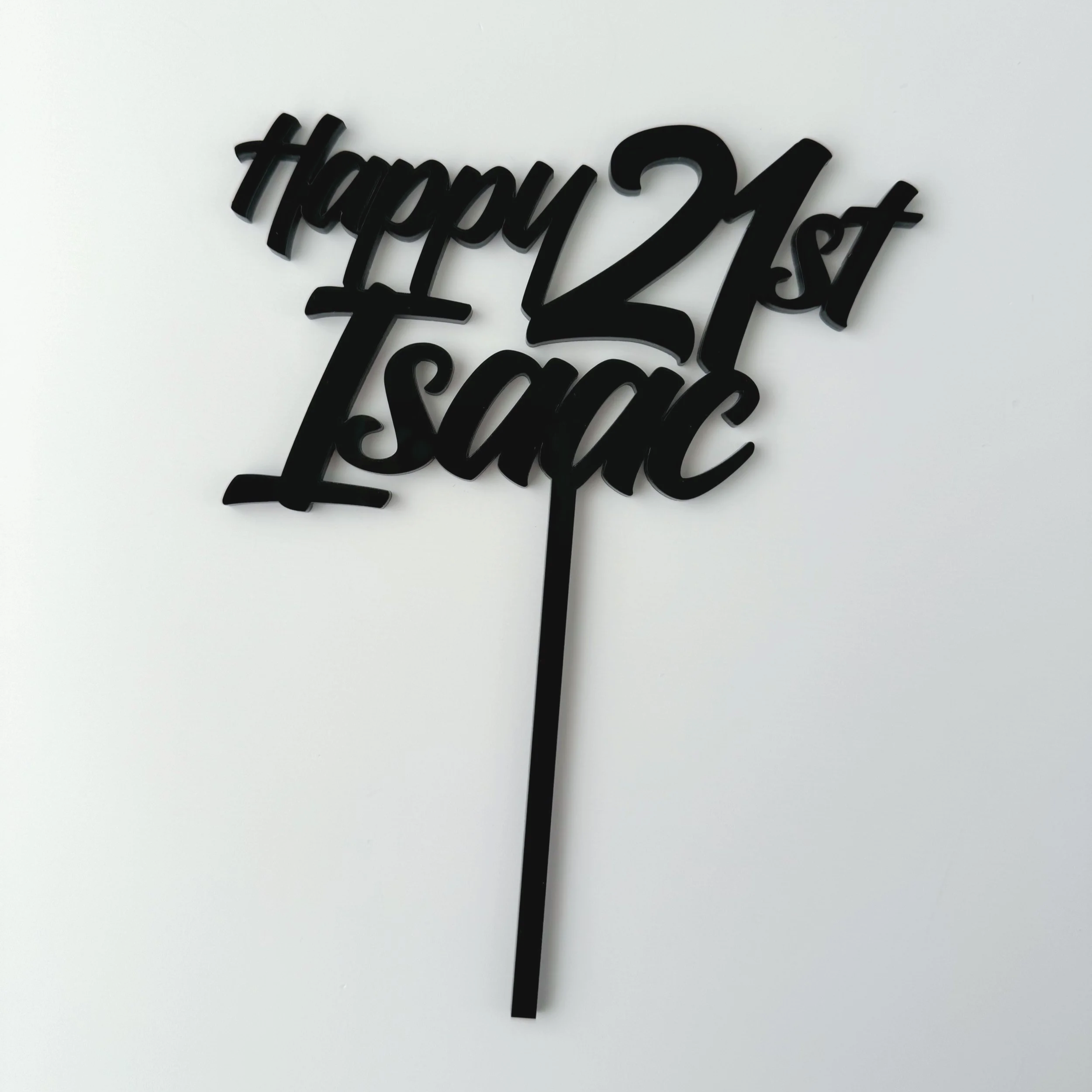 Personalised Happy 21st Cake Topper