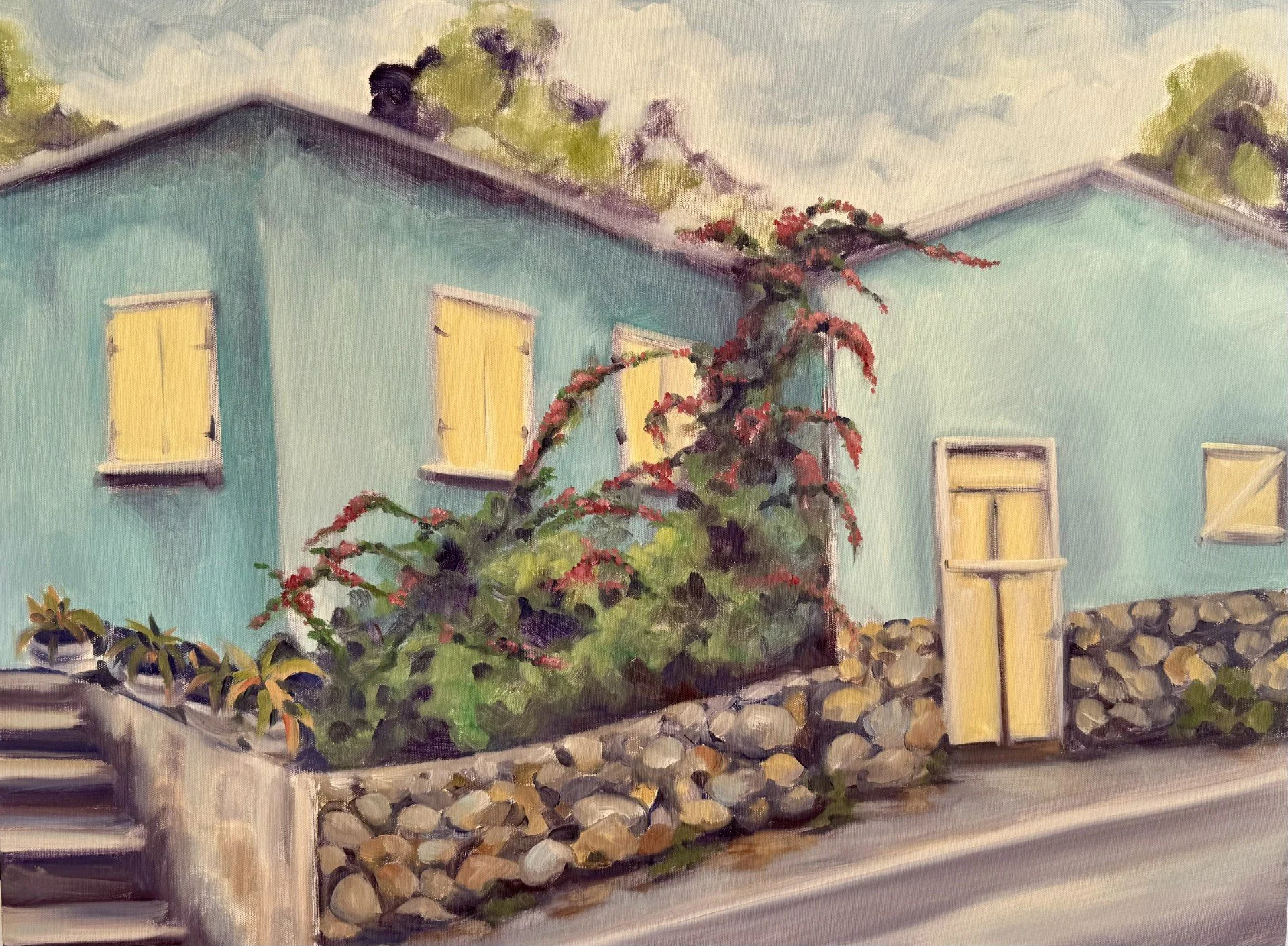 "Cruz Bay House" 22"x30" - available