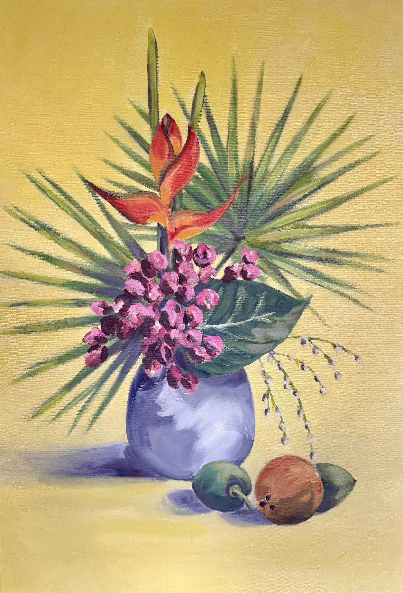 "Flowers with Fruit" 24"x36" - available