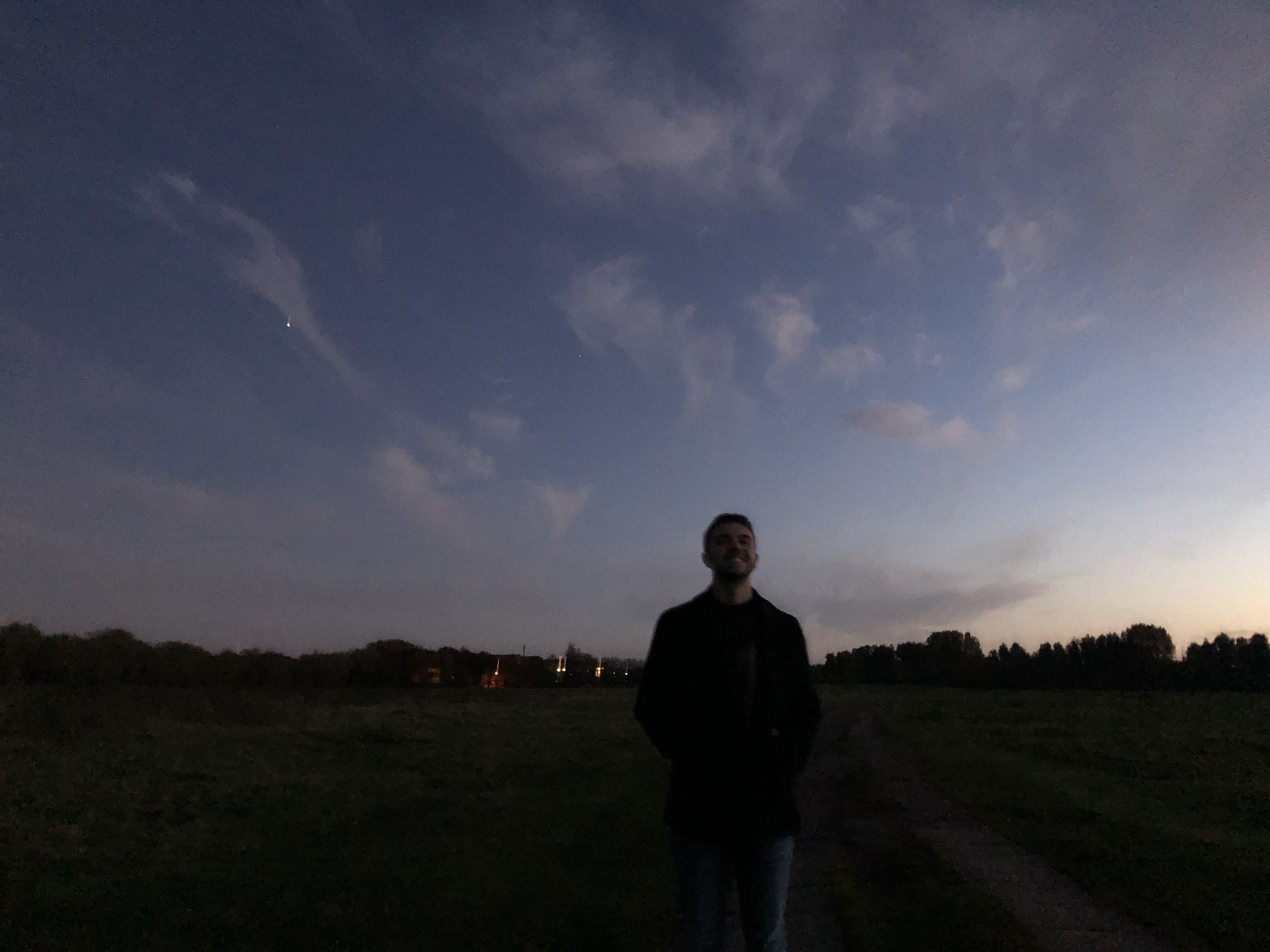 Luca under a moody sky, Oxford