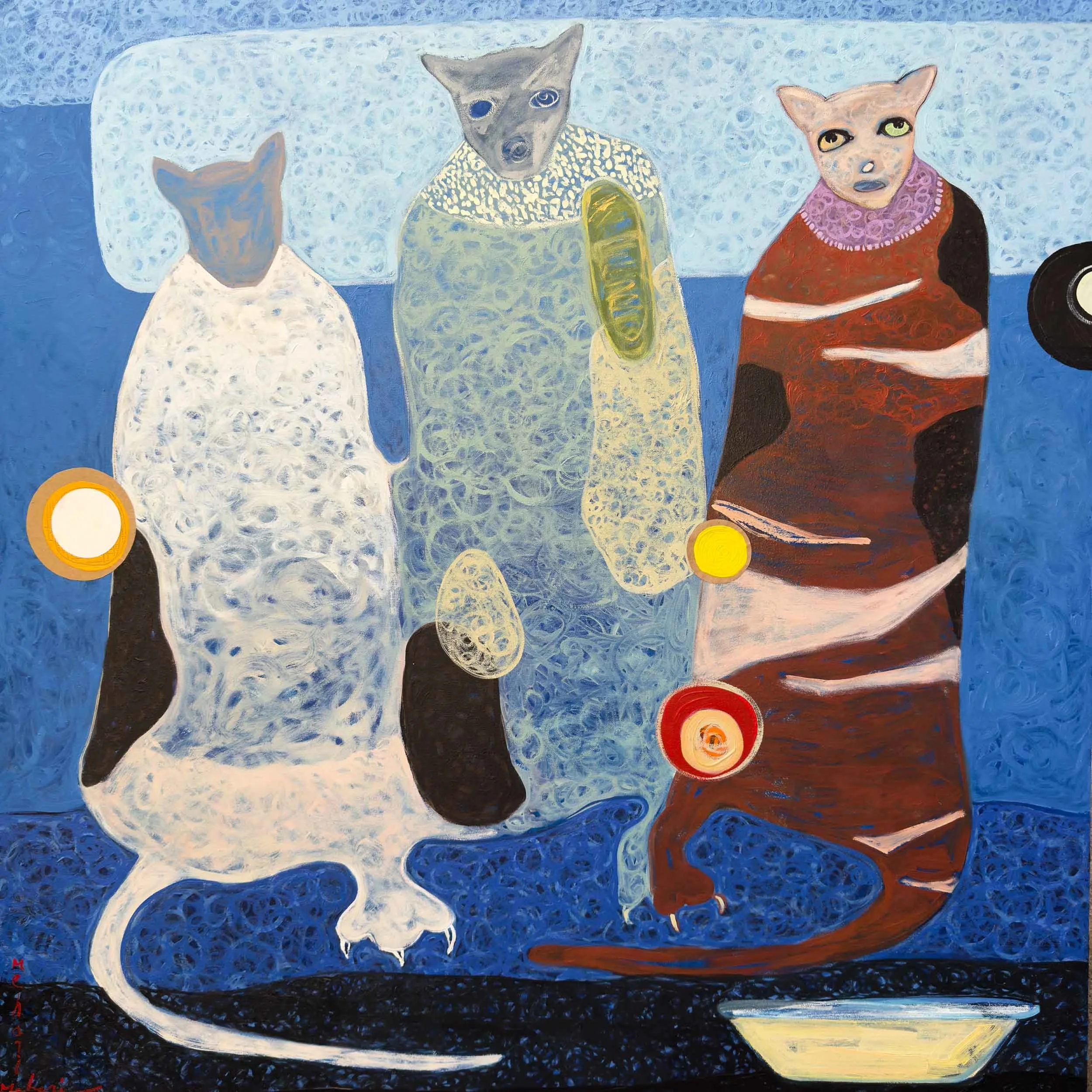 ስውር  መልክ 
the hidden forms
An encounter in profound intimacy, and the concealed mystery of nature within a benevolent spirit; an all-encompassing presence, with an inward, hidden vastness and depth."
size-130cm x 120cm
Media-oil on canvas
Price-140,0