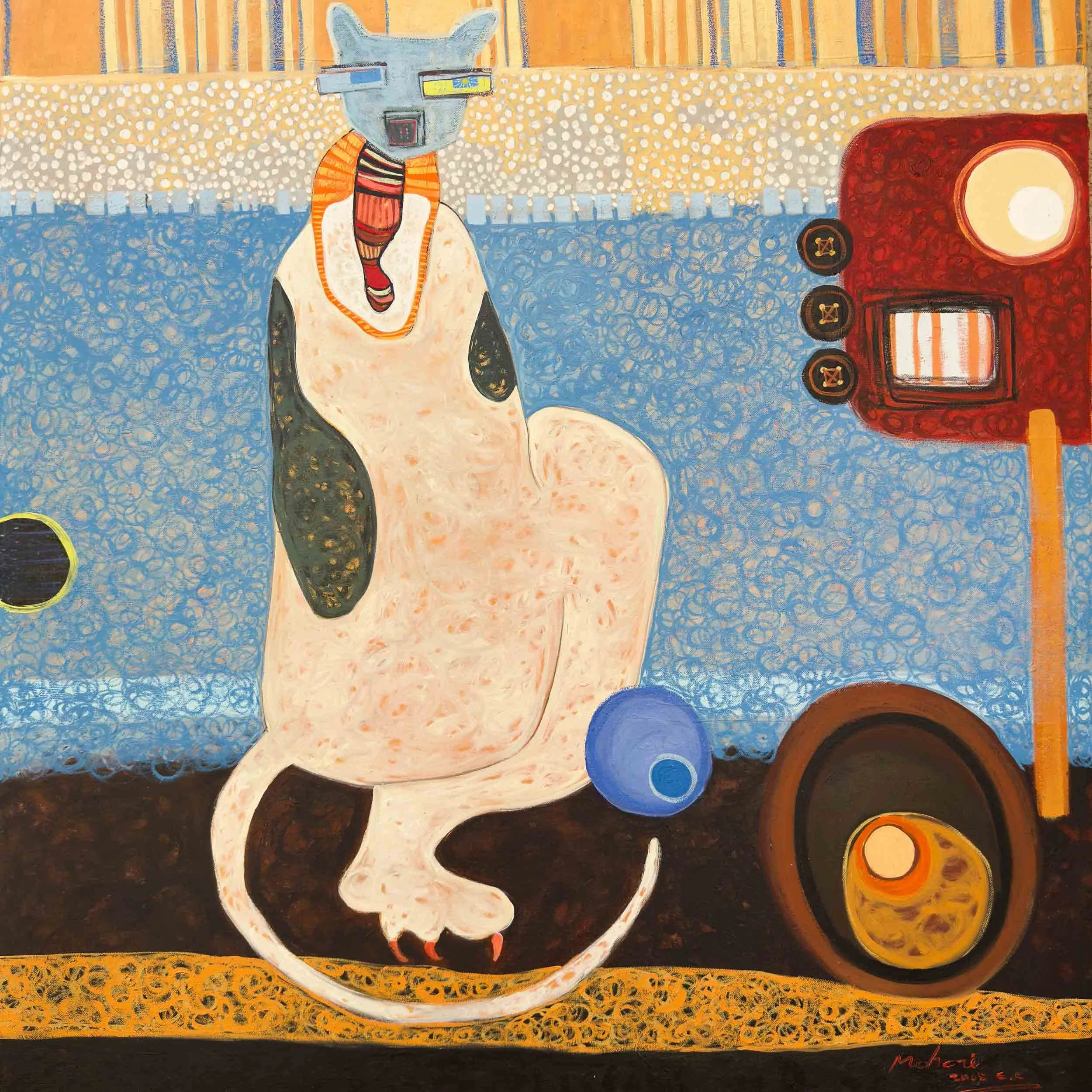ርዕስ አልባ- untitled

The liberation of consciousness and the hidden realm; the purity of blue eyes, a profound narrative, and a presence beyond the physical; vision and transcendence.

size-120cm x 110cm
Media-oil on canvas
Price-140,000 ETB | 868 USD 