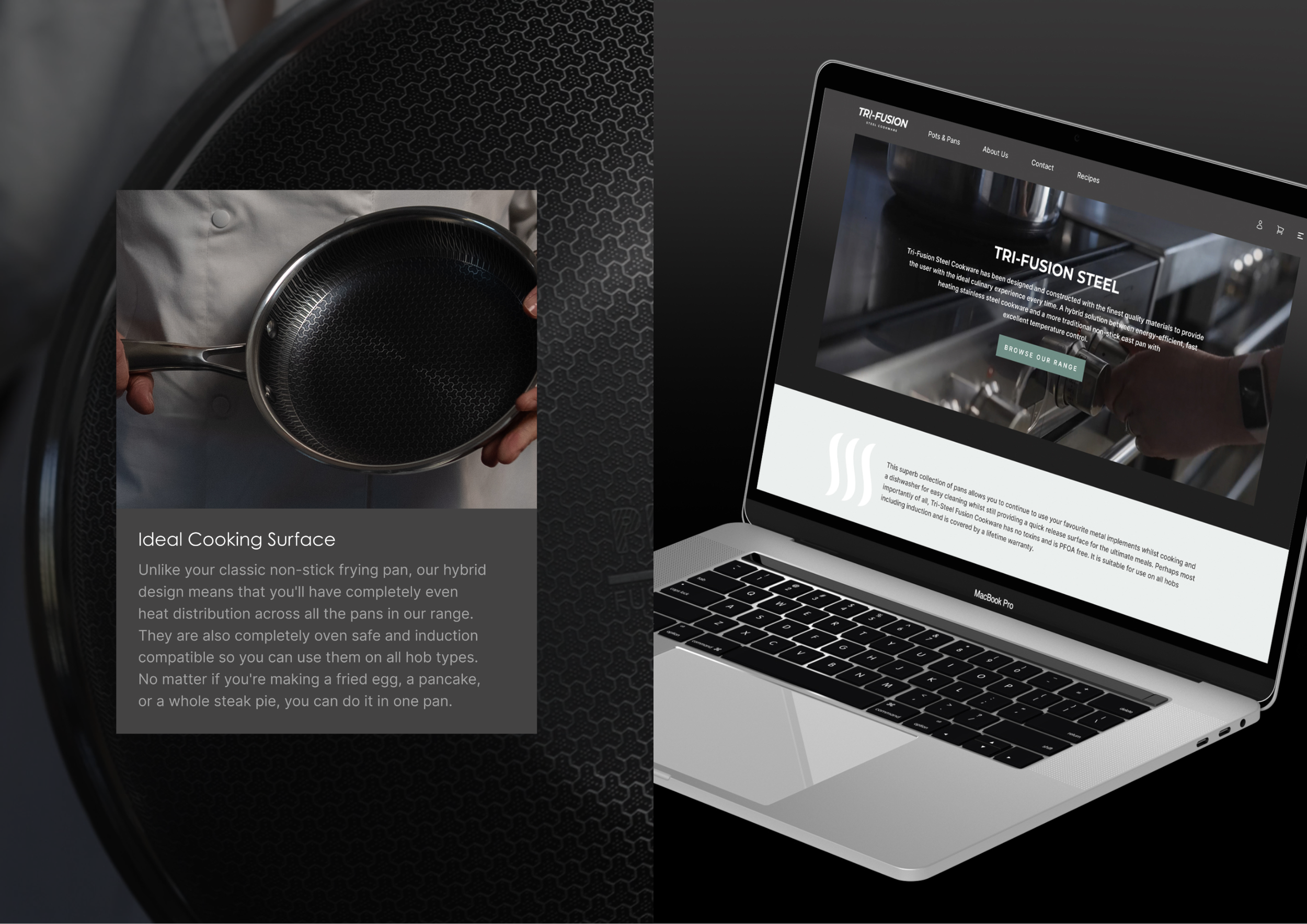 Tri Fusion Steel Cookware branding design.png