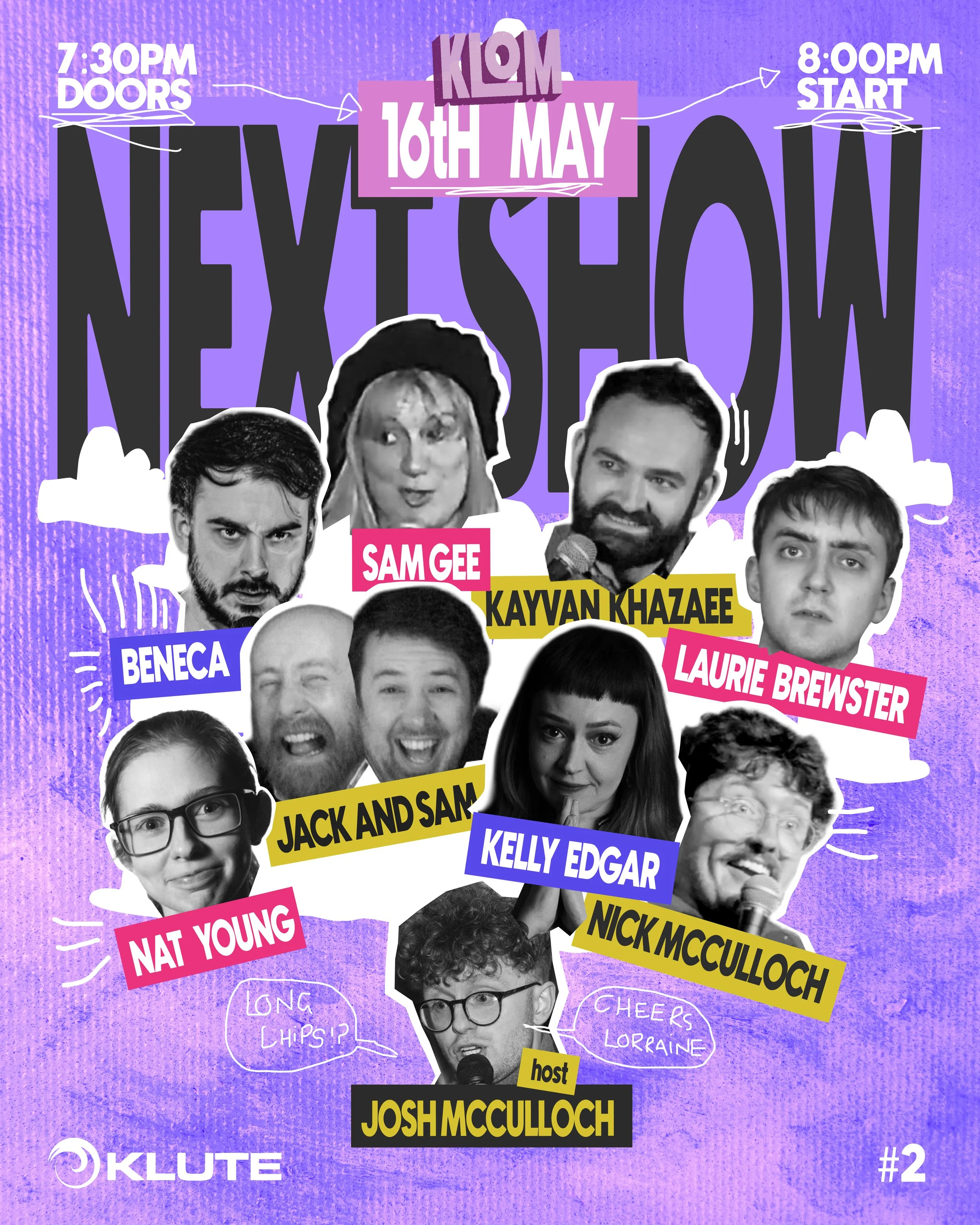 Klomedy Night - Comedy Poster design