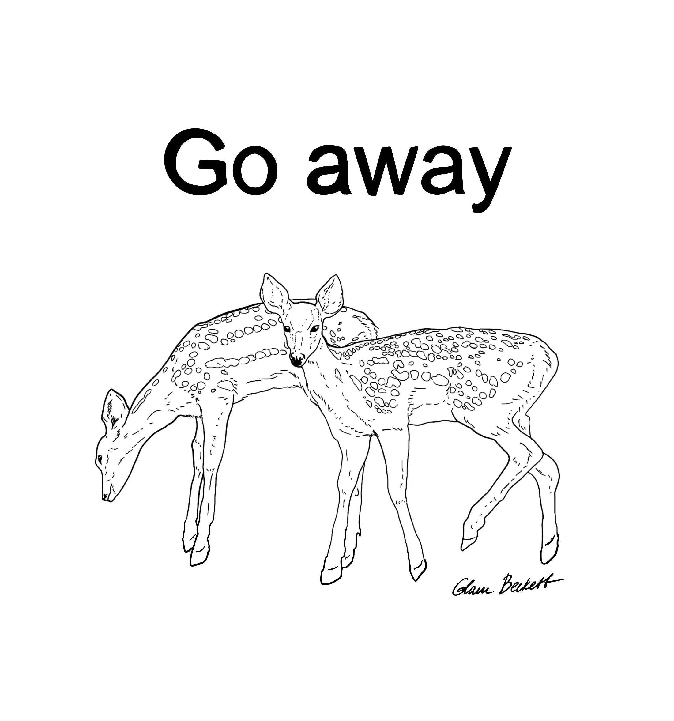 Go Away - Deers / Art Poster