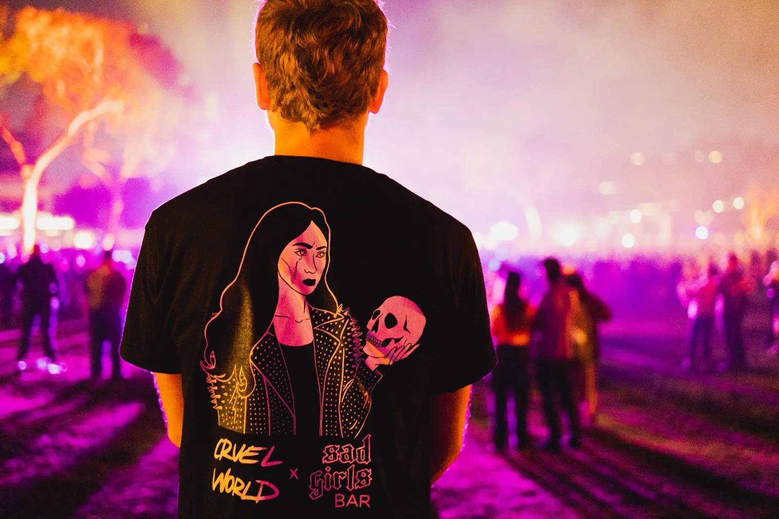 Sad Girls Bar x Cruel World Festival. Design for a limited edition merch, sold during the Festival on May 14-15, 2022 at Brookside, The Rose Bowl in Pasadena, CA.