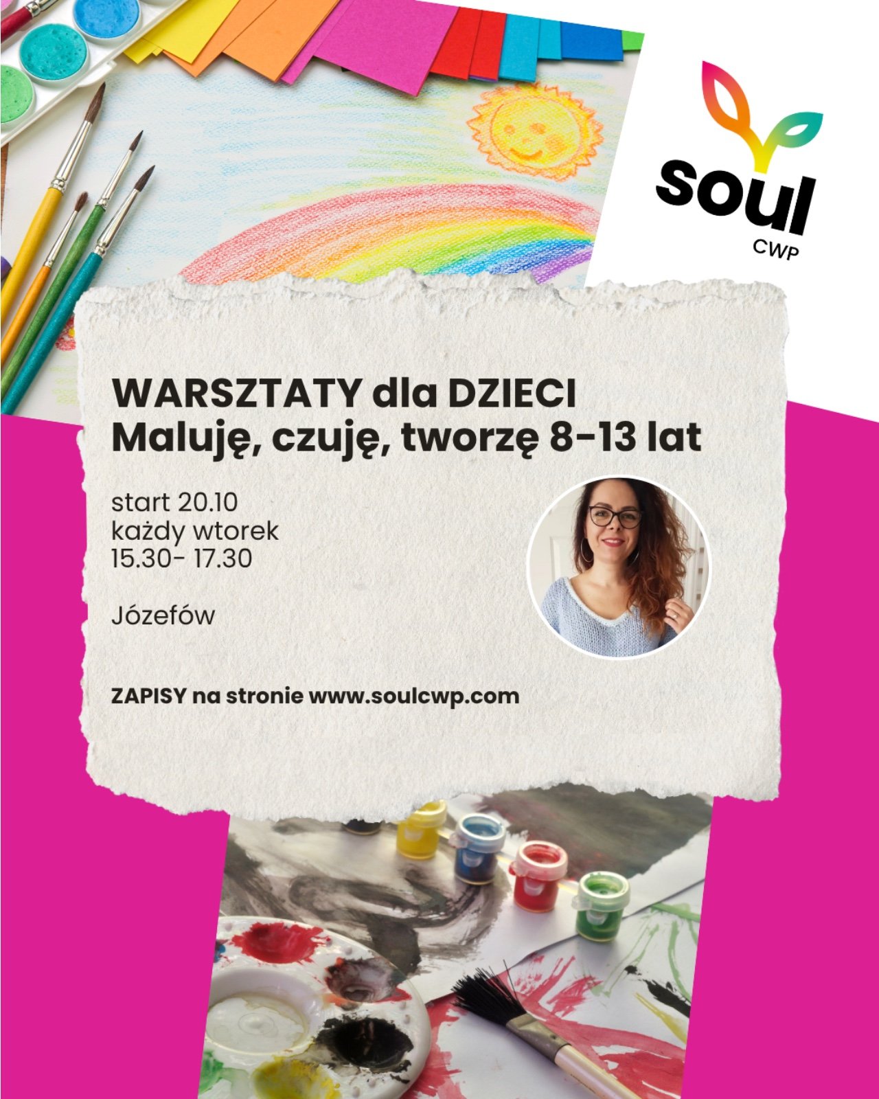 Warsztaty dla dzieci „Maluję, czuję, tworzę” 8-13 lat - Józefów, wtorki od 20 października 2026