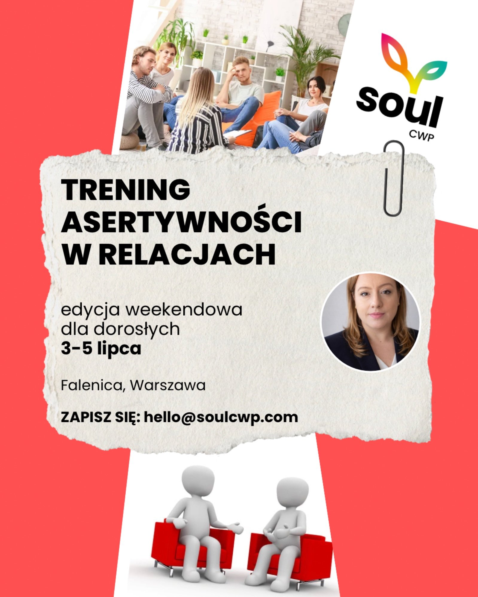 Trening asertywności w relacjach - edycja weekendowa - lipiec 2026