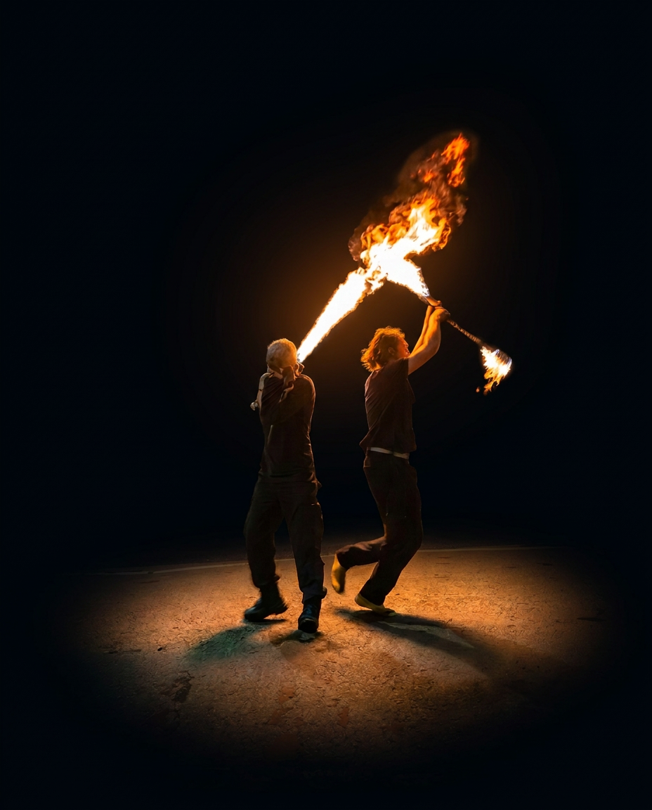 Firefly_Gemini Flash_want to clearly this photo and fire flame  the stick in the dark   only this photo  842974.png