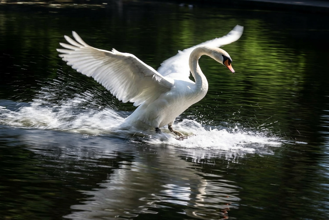 Firefly_Gemini Flash_want to clarify and clearly this bird  land in  open his wing and water rush like exp 264630.png