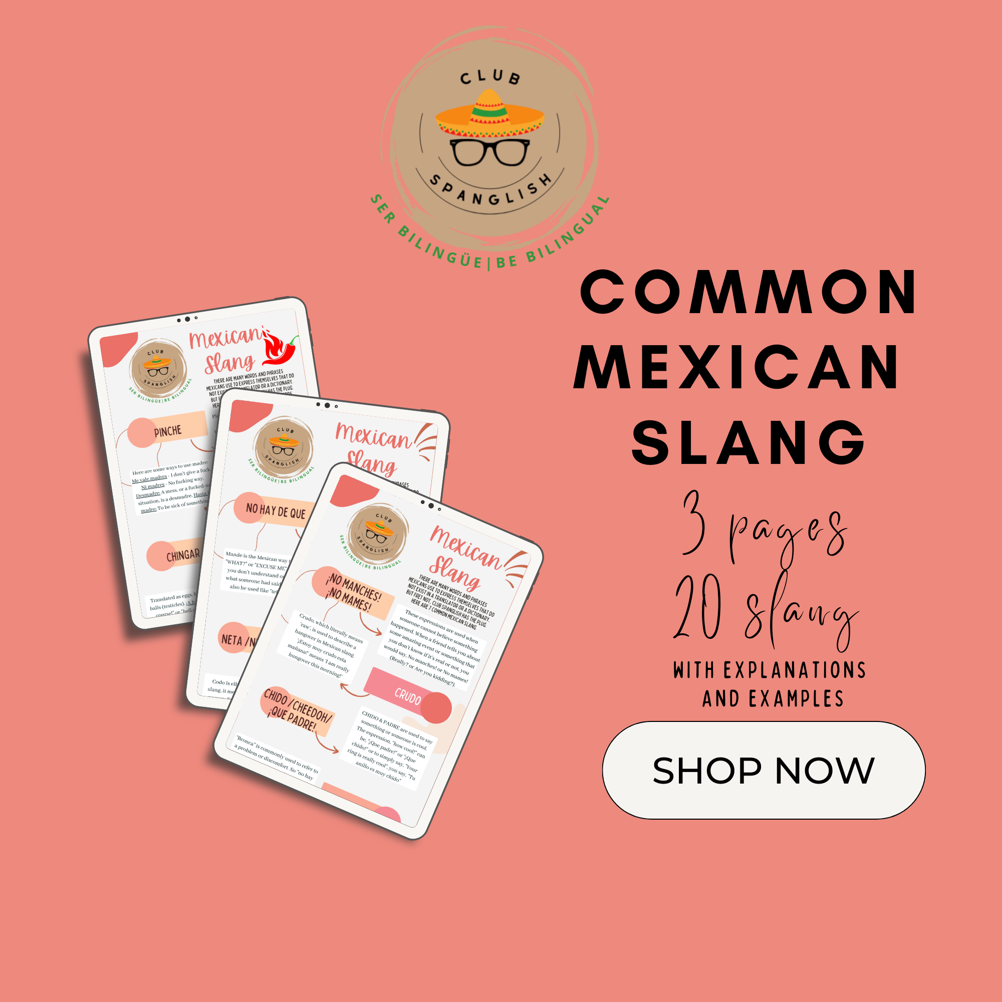 Mexican Slang Cheat Sheet — CLUB SPANGLISH