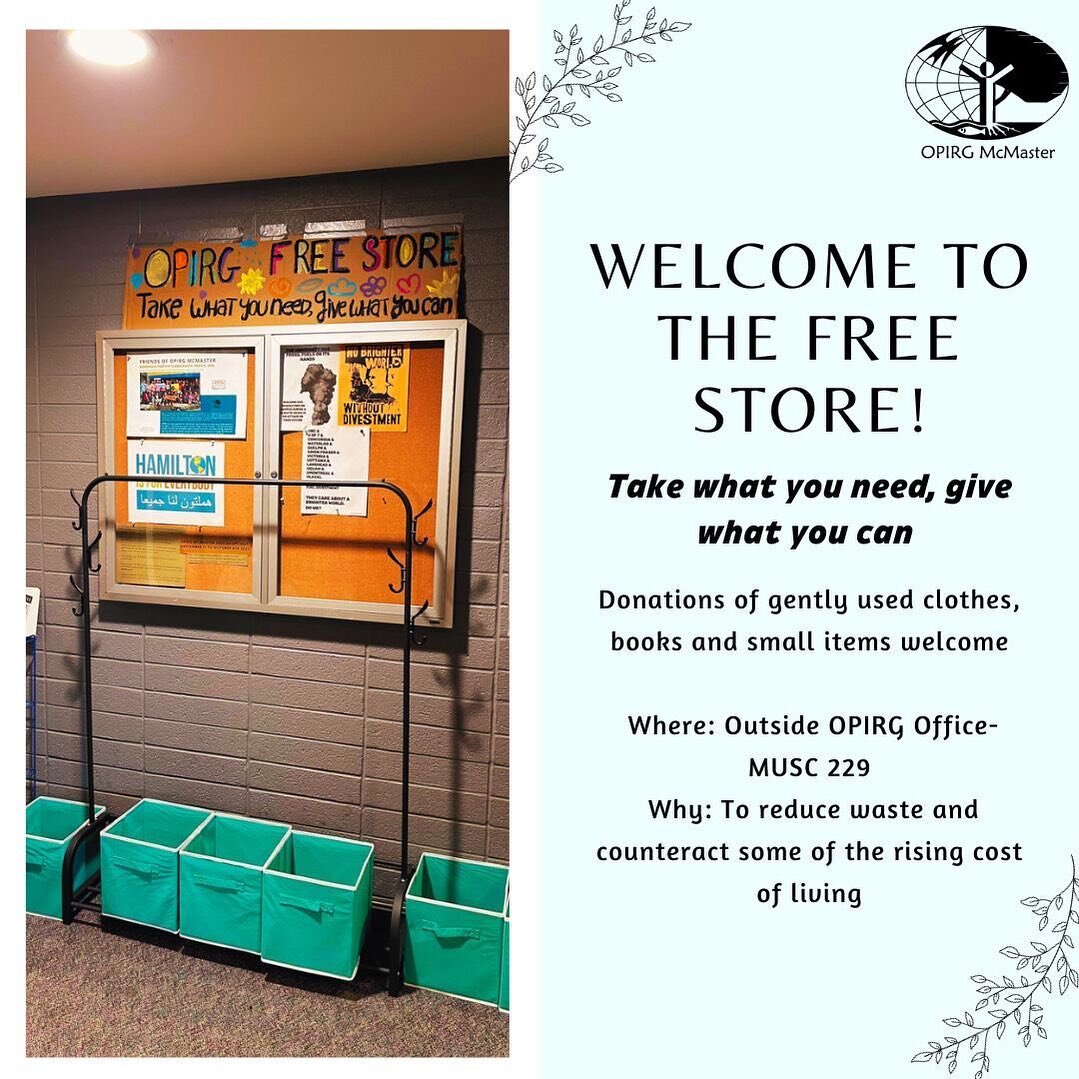 Introducing Free Store! Donate gently used clothes, books and small items if you can.
