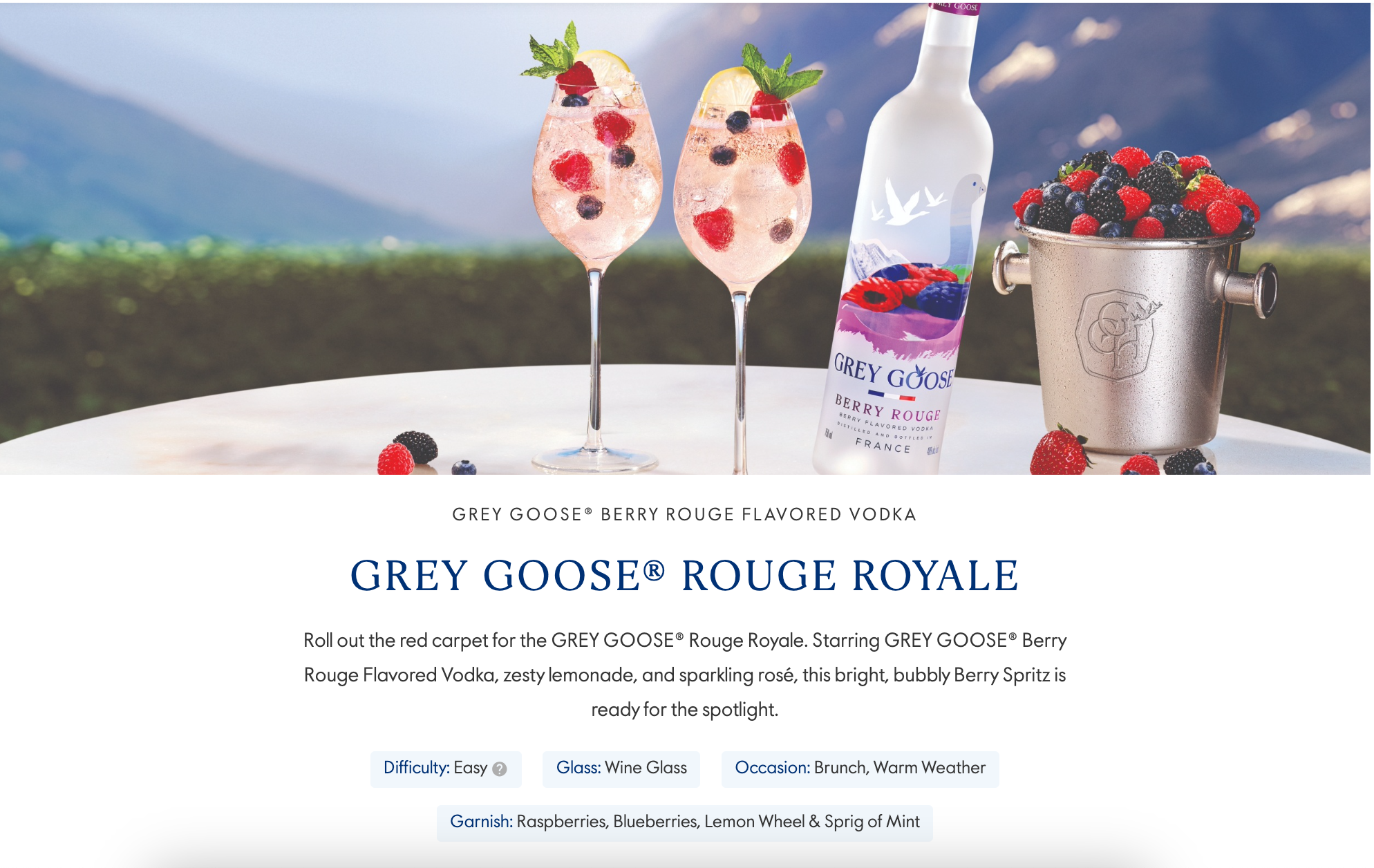 Grey Goose Berry Rouge Product Launch