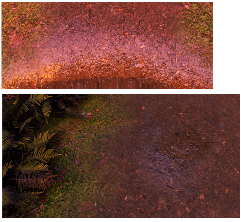 added extra layer to vertex painting material to be able to paint in puddles
