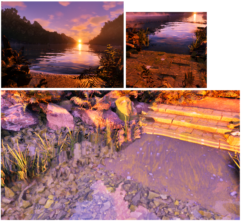 adjusted transition between water and land