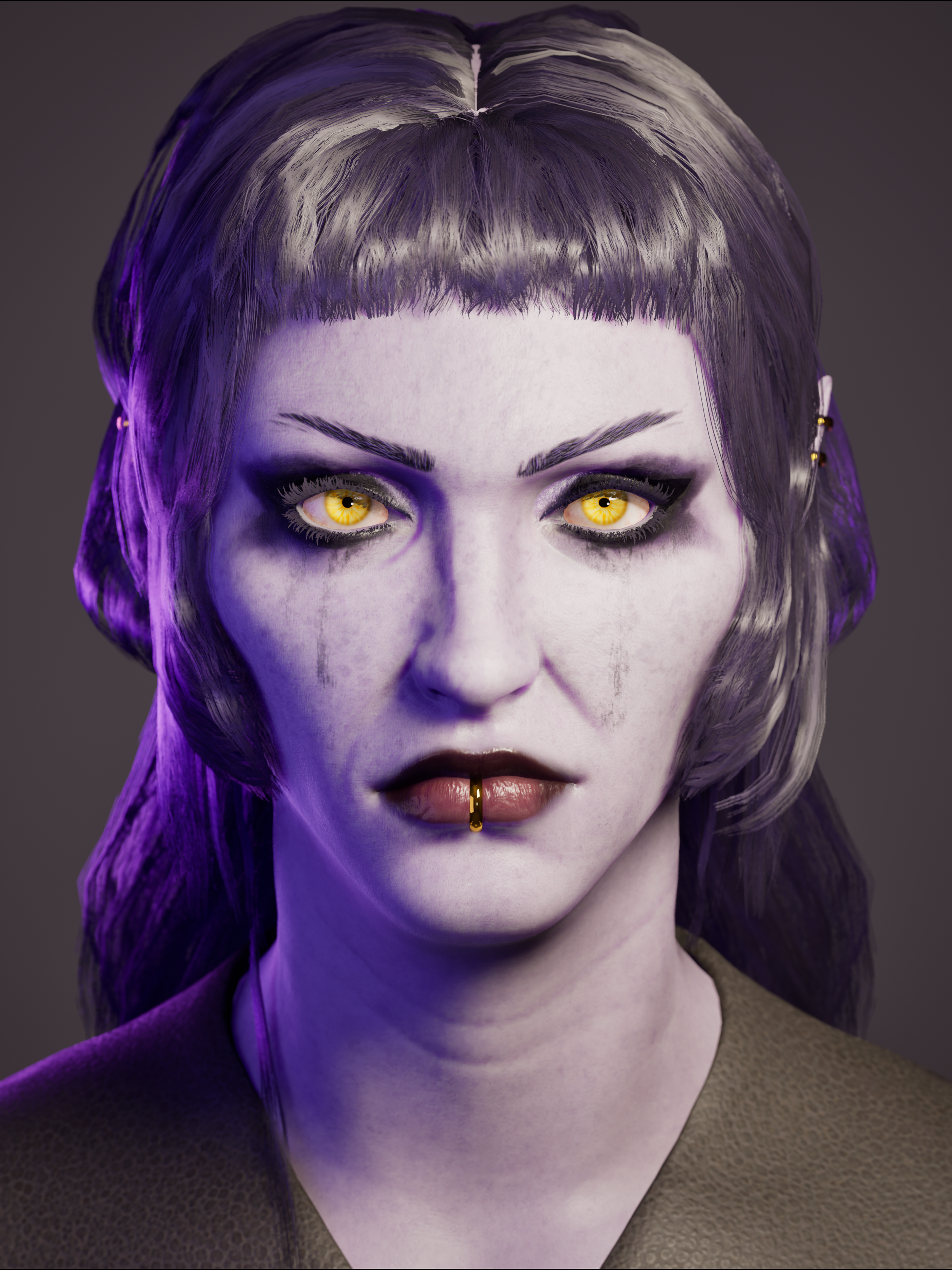 fixing normal map artifacts, realising hair shader mistakes and value mistakes