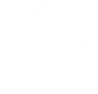 White shopping bag icon representing the retail and online store