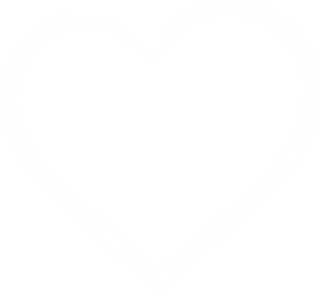 White heart icon representing love, connection, creativity, and meaningful couples experiences at Pineapple Picasso in Cape Coral, Florida.