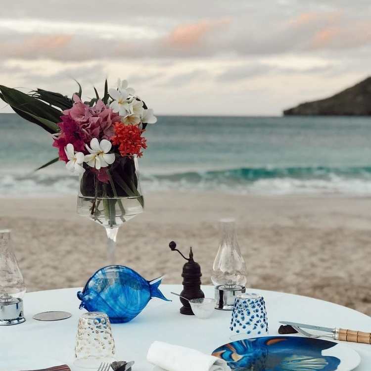 Glassware for La Case at Cheval Blanc St-Barth