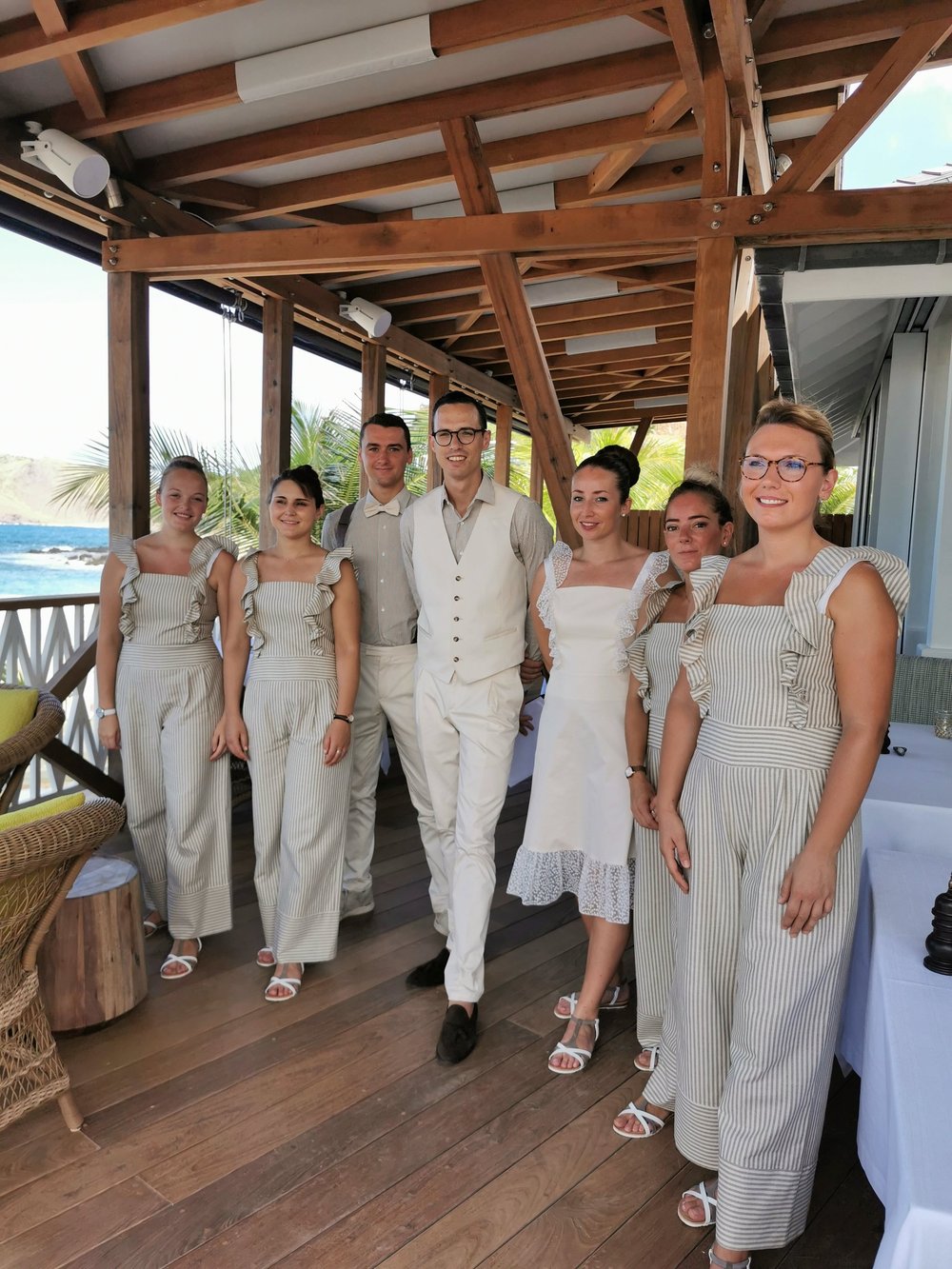 Luxury hotel team wearing a bespoke uniform collection by Wooliweiss