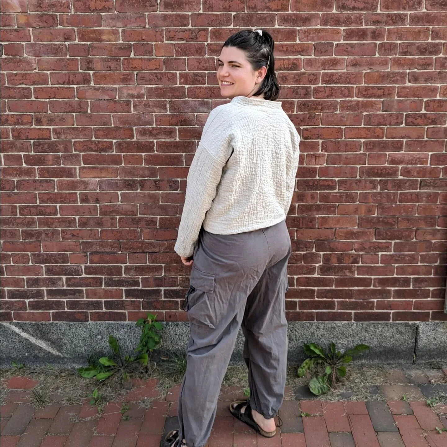 When you stash the half-finished jacket you painstakingly wove and then hated when you sewed it up, only to find it a year (?) later and you finally find the inspiration to make it work, it FEELS like you finished it in a single afternoon.

It's so f