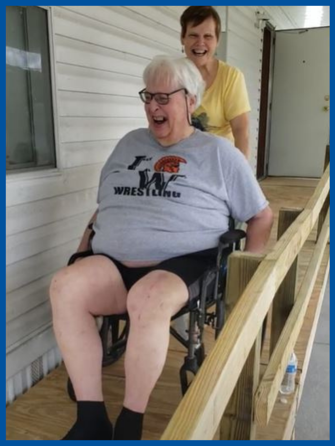 Image of newly built wheelchair ramp