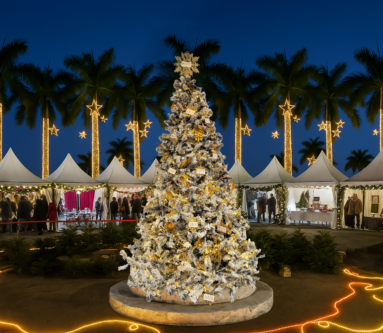 Decorating for Naples Festival of Trees