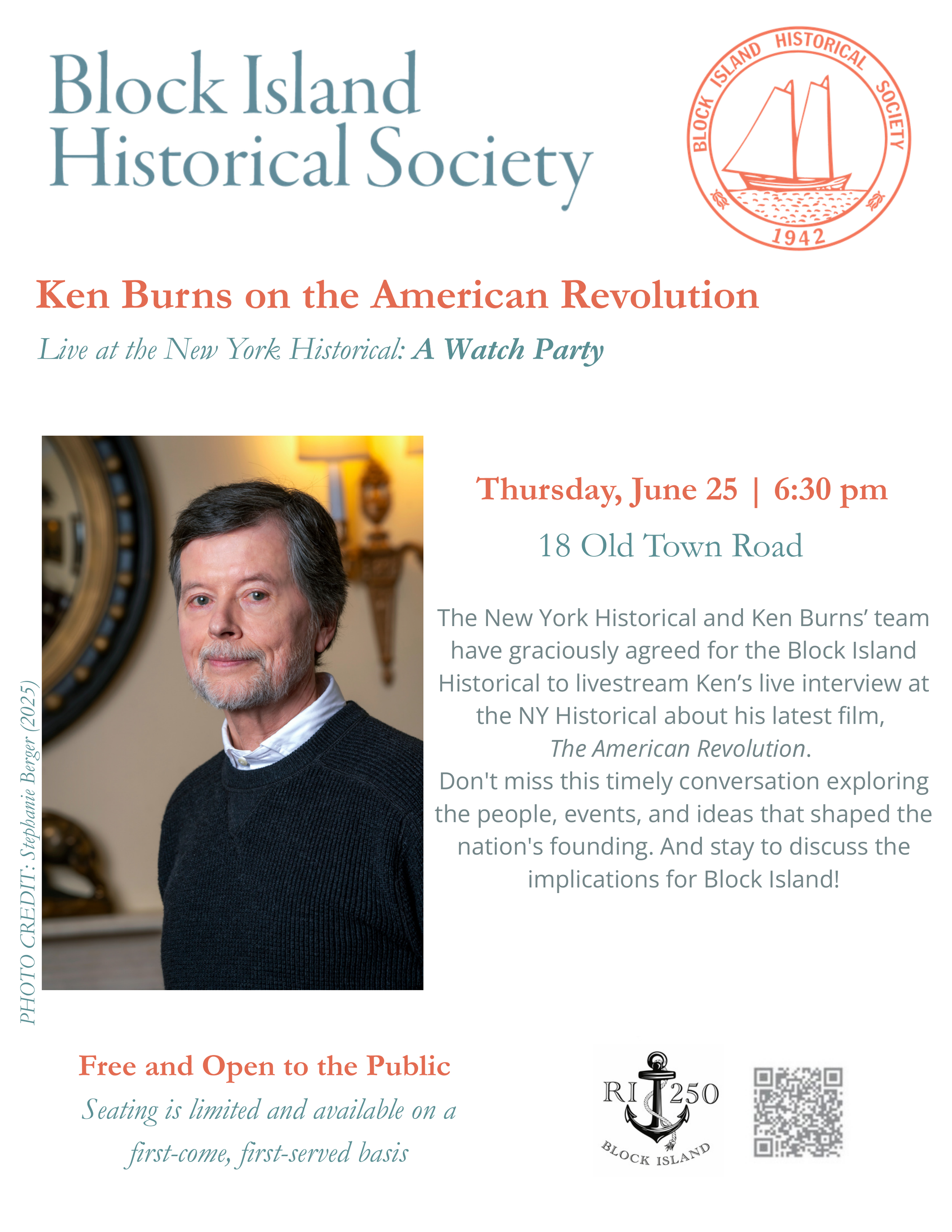 Ken Burns on the American Revolution: Live at the NY Historical — A Watch Party