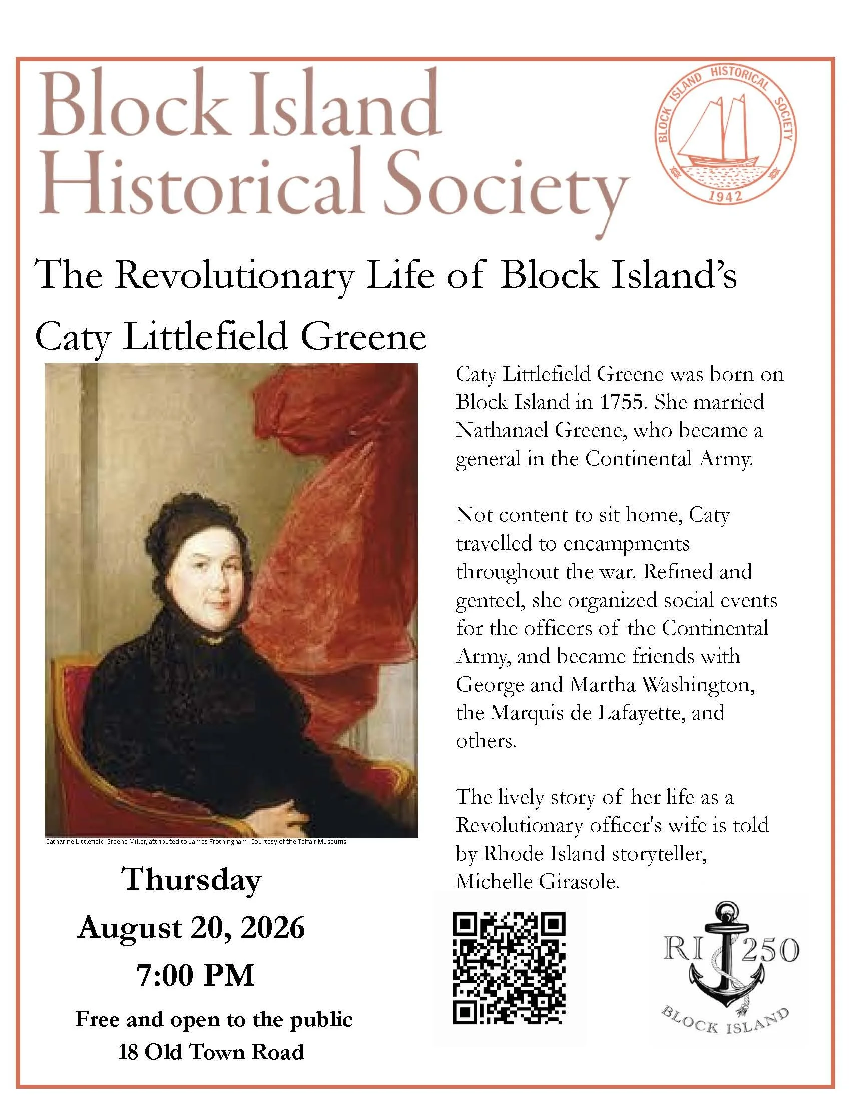 The Revolutionary Life of Block Island's Caty Littlefield Greene, with Michelle Girasole
