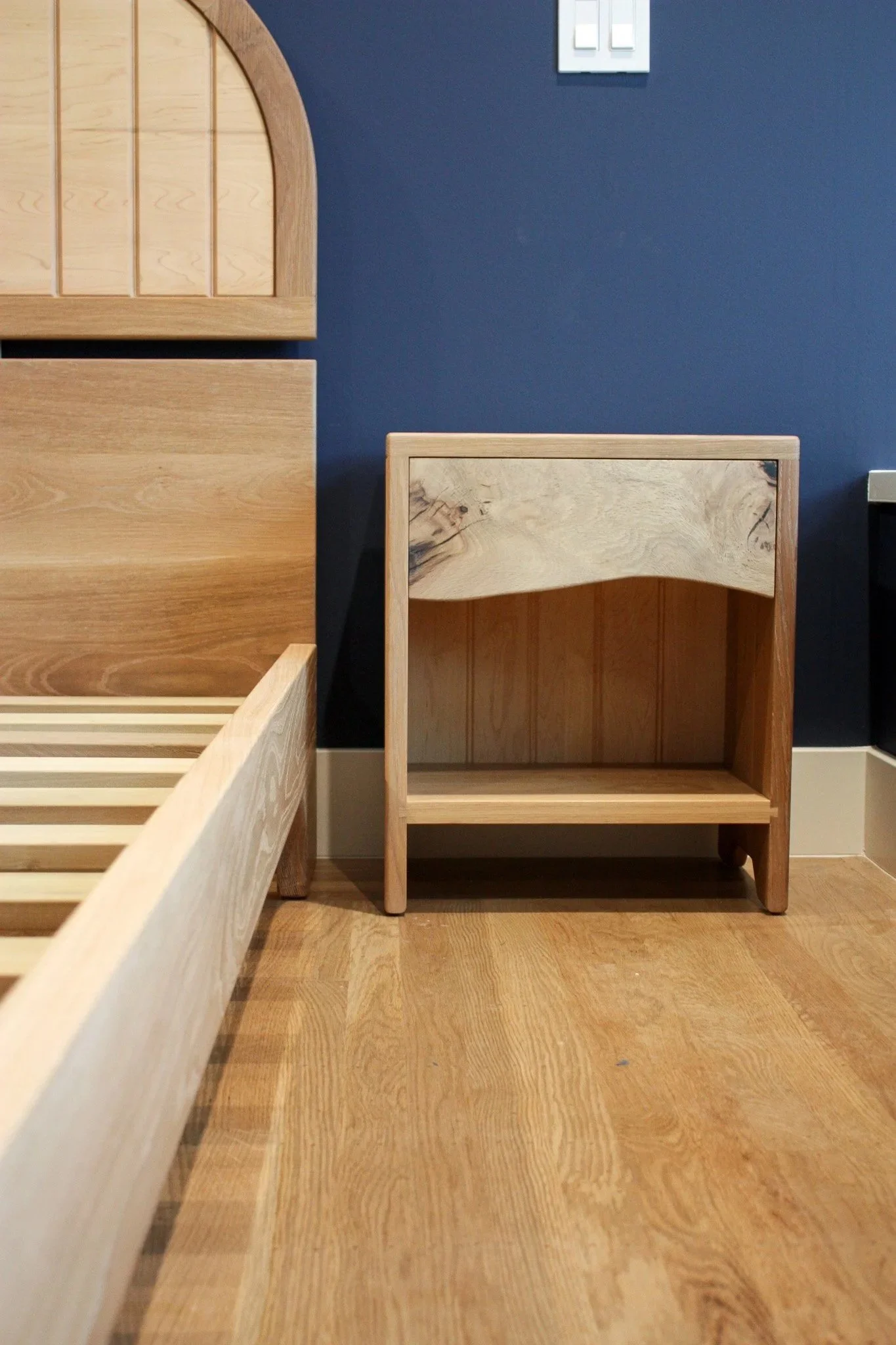 Matching queen bed and nightstands