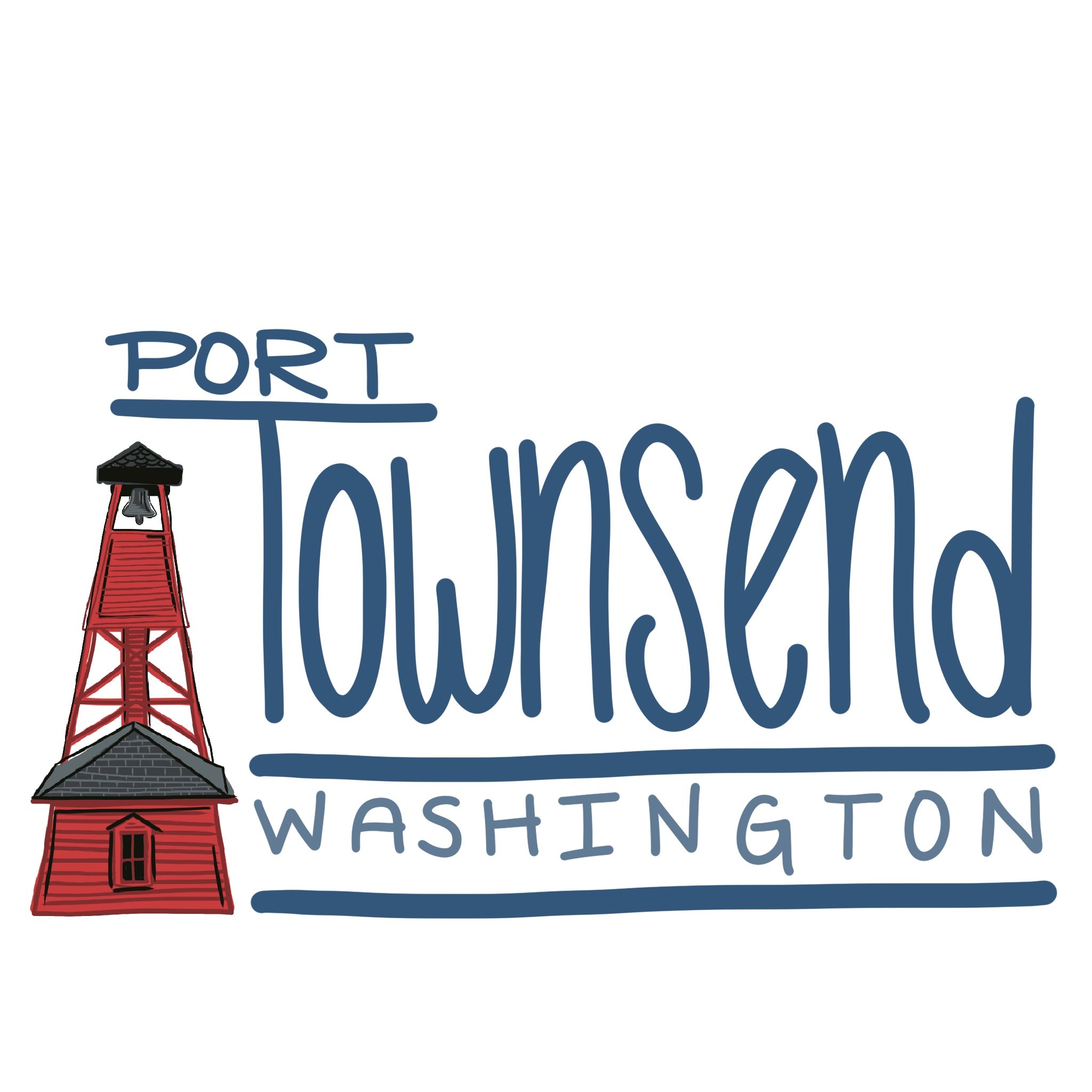 Port Townsend Washington Fire Tower Illustration