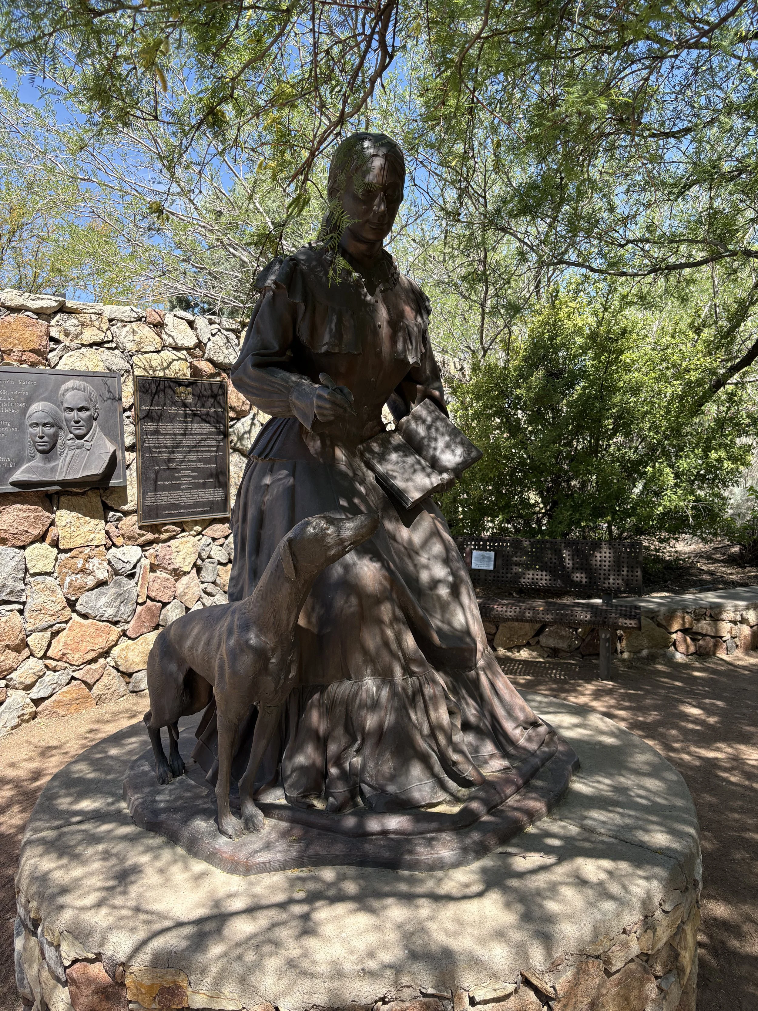 Woman and Dog Statue (April 2026)