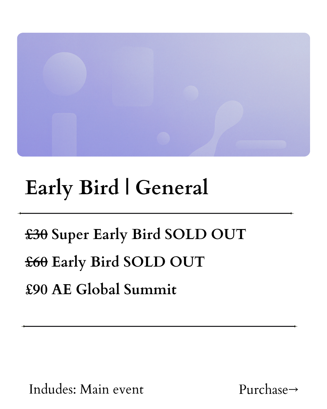 AE Global Summit General Tickets
