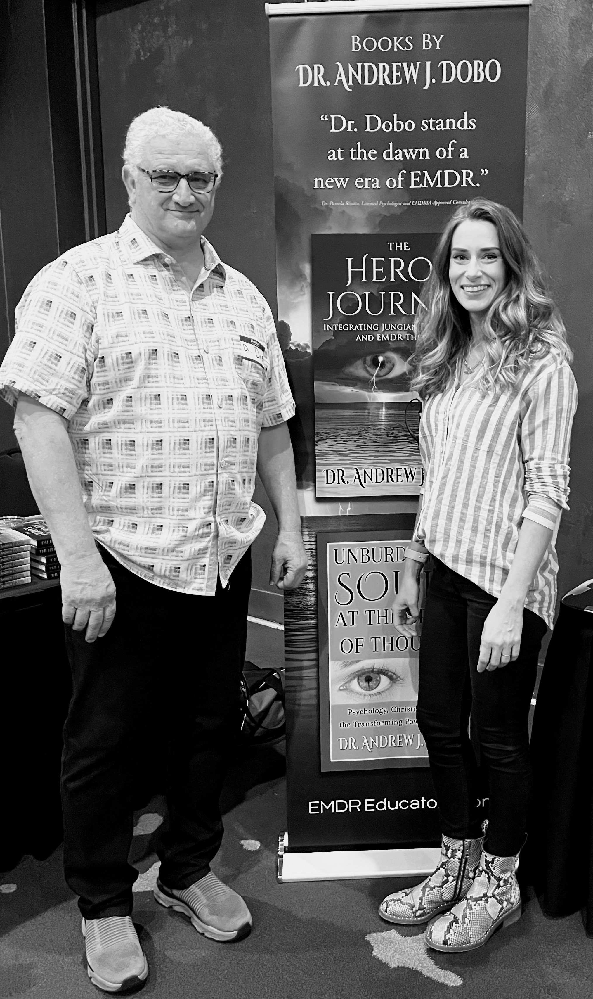 Linda at the presentation of a book by Dr Andrew J Dobo The Hero's Journey Integrating Jungian Psychology and EMDR therapy