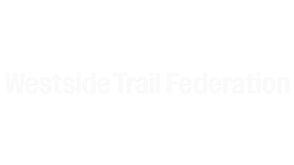 Black background with white text: "Westside Trail Federation".