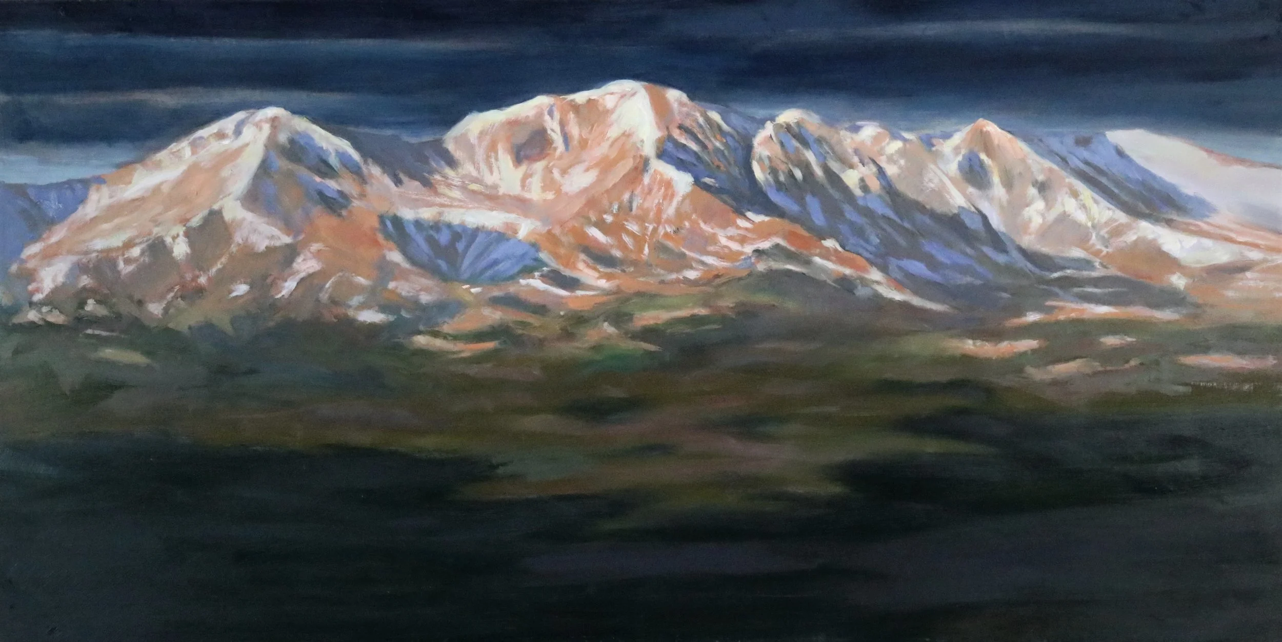 Mount Massive - 24x48 - oil on panel, sold
