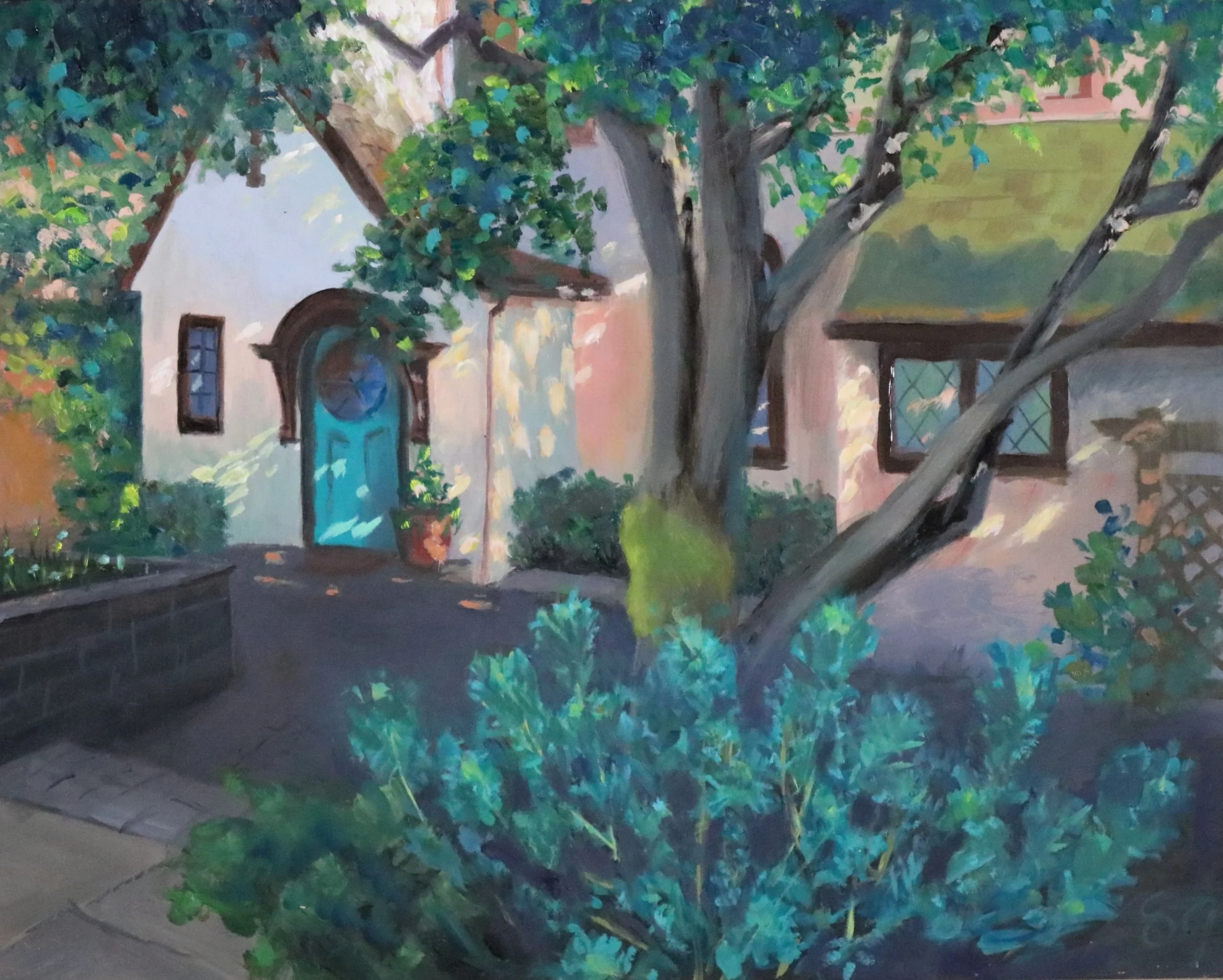 Shady Cottage - 16x20 - Oil on panel