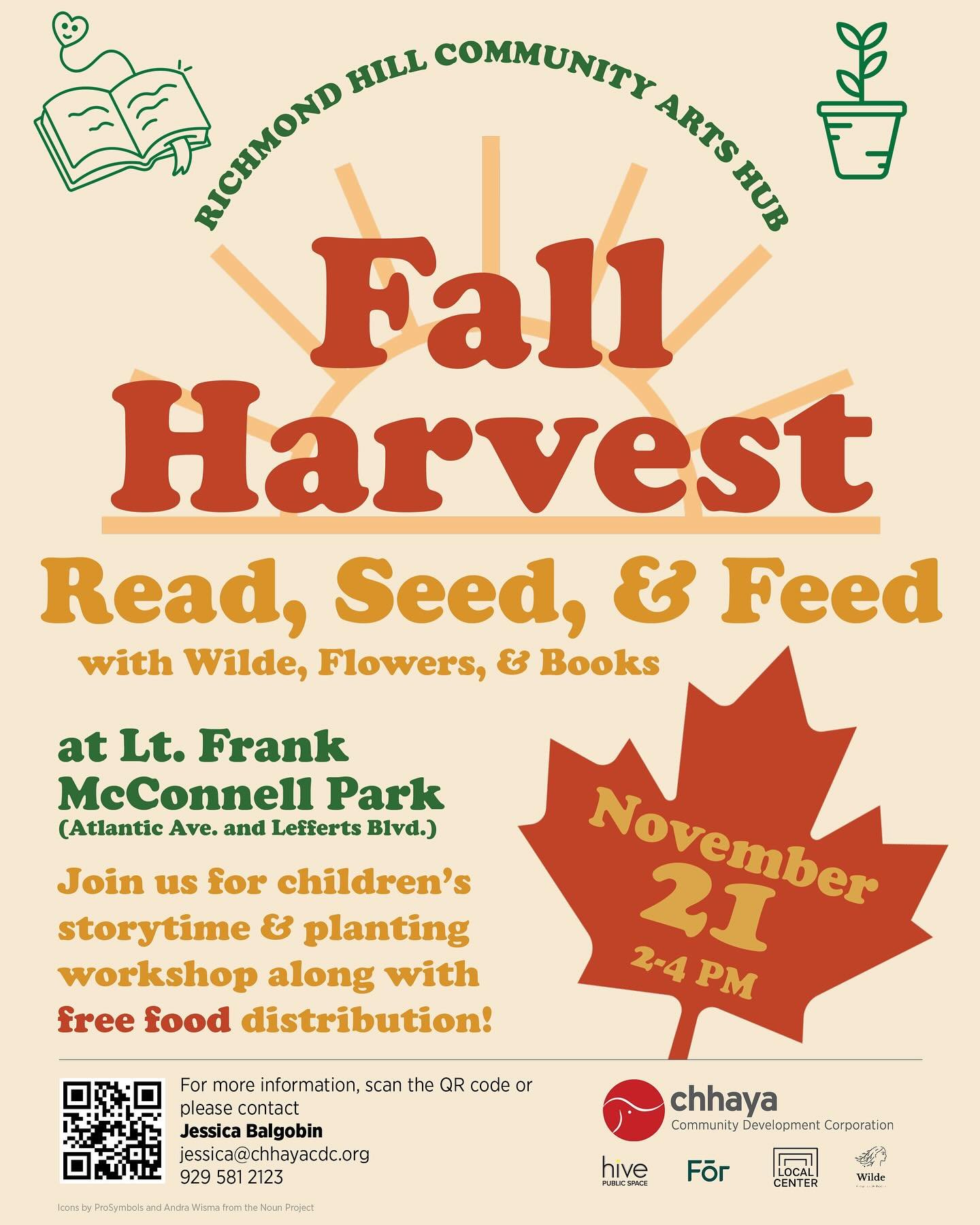 Come join us afterschool on Thursday, November 21st for our upcoming &ldquo;Fall Harvest: Read, Seed, and Feed&rdquo; event in Richmond Hill! 

We&rsquo;ll be hosting children&rsquo;s story time with a local author, a seed planting workshop for kids 